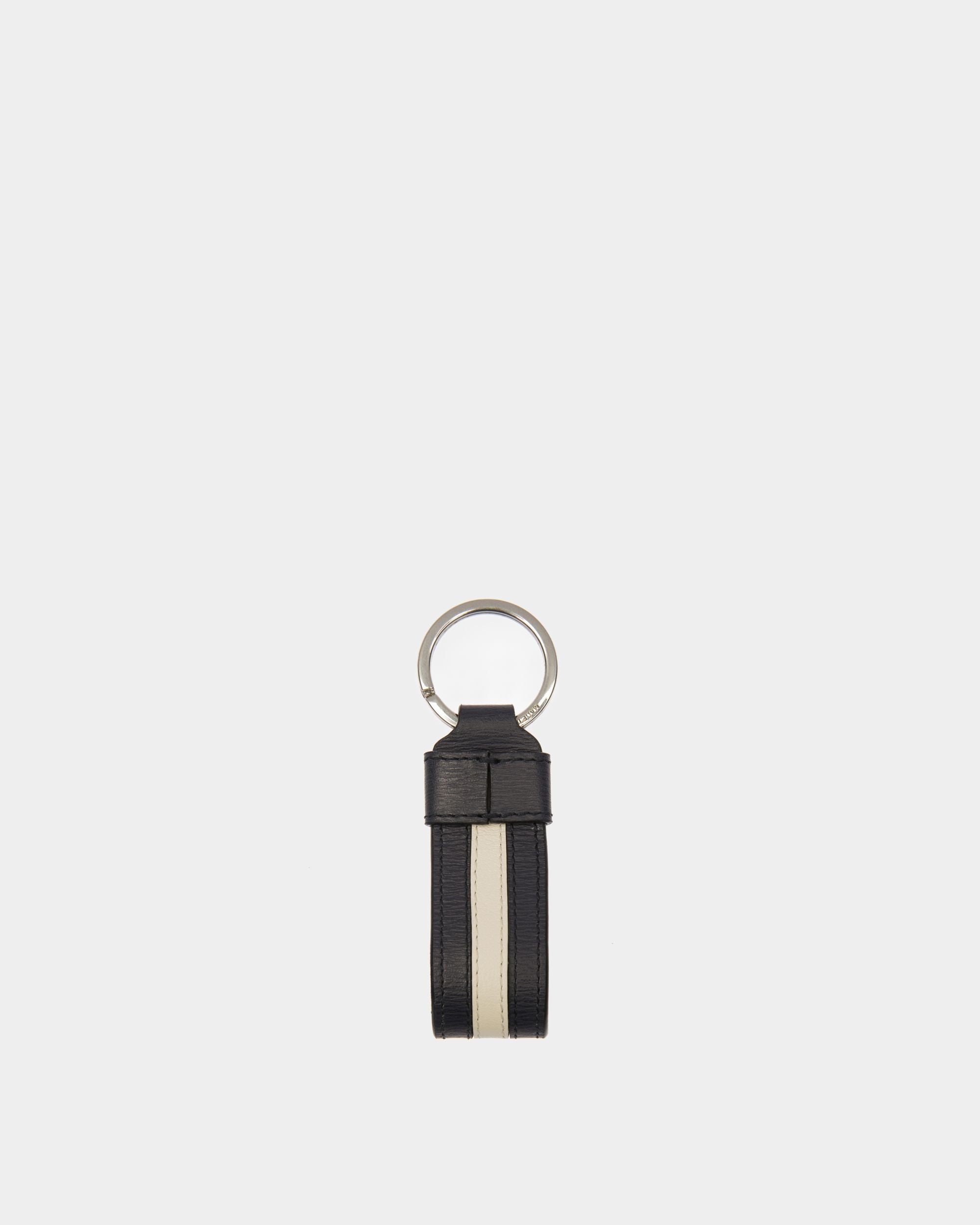 Bally Global - Ribbon Key Holder In Midnight Leather - Blue
