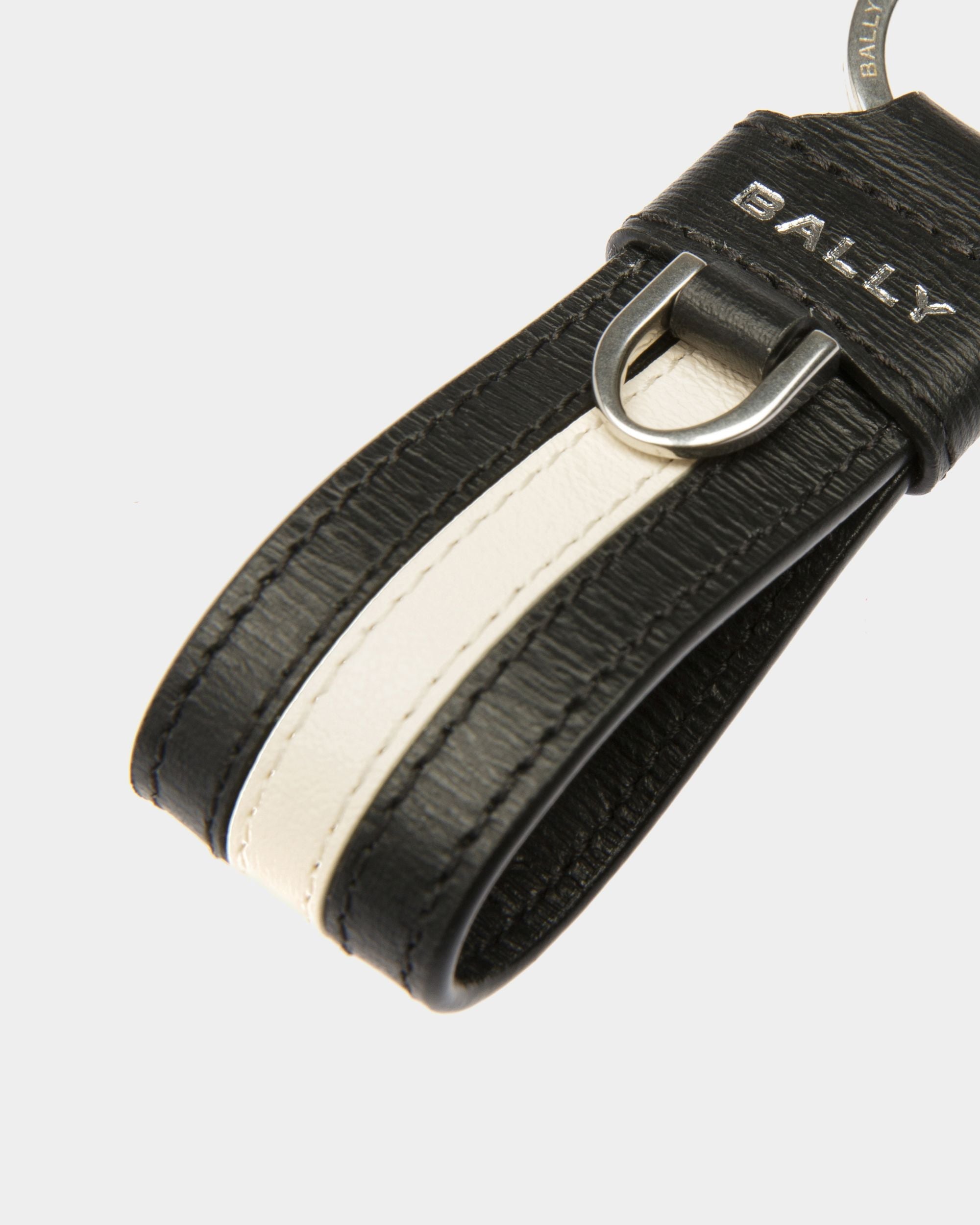 Bally Global - Ribbon Key Holder In Black Leather - Black