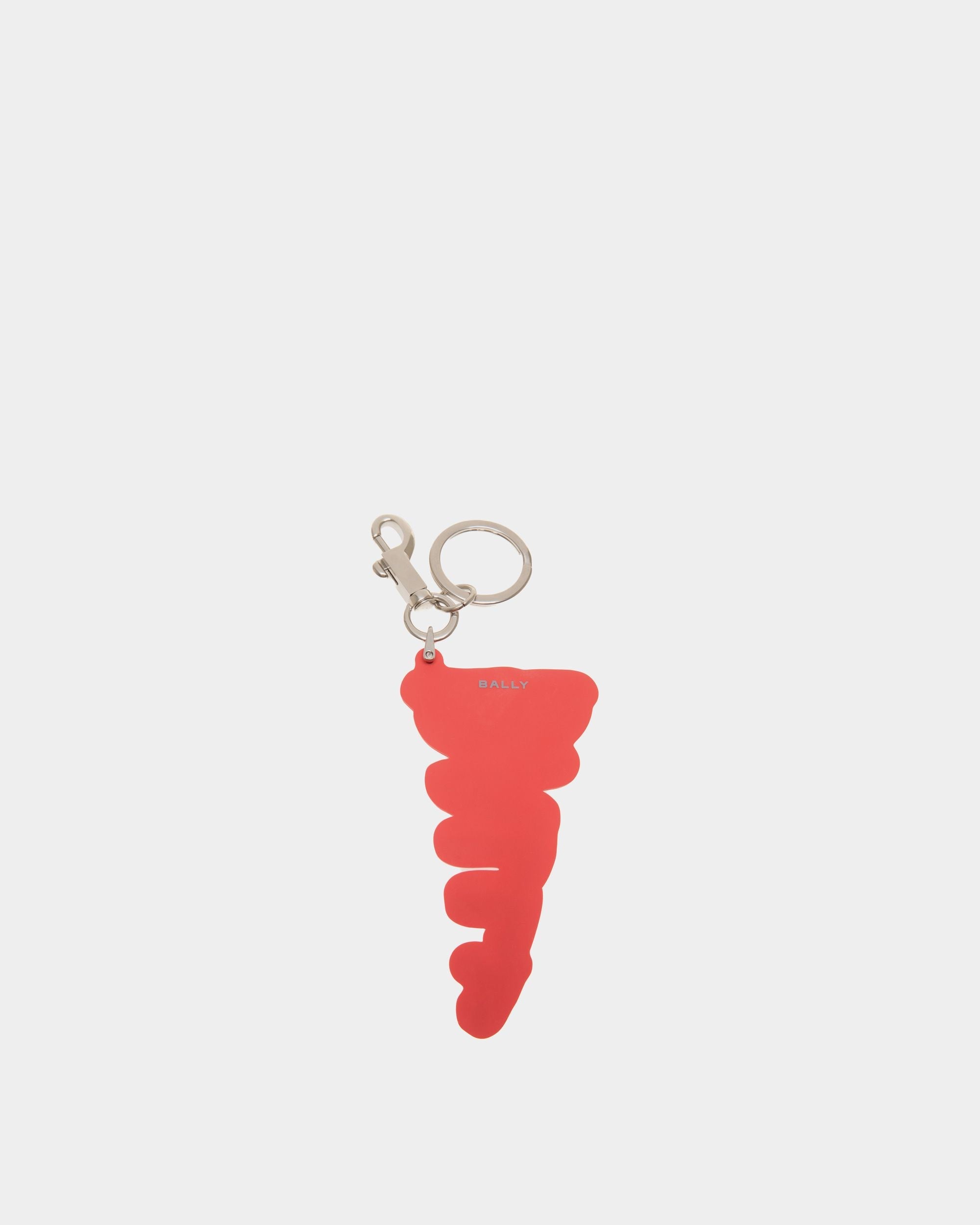Bally Global - Pennant Keyring in Silicone and Metal - Red