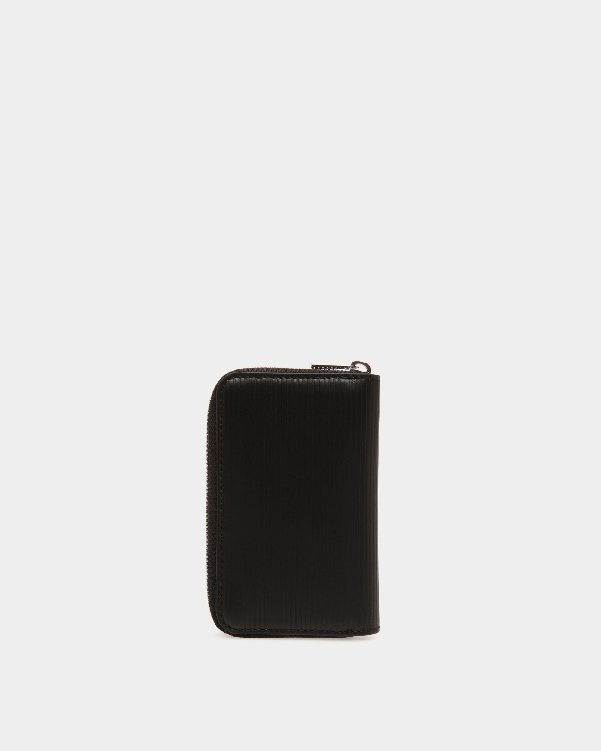Bally Global - Key Case In Black Embossed Leather - Black