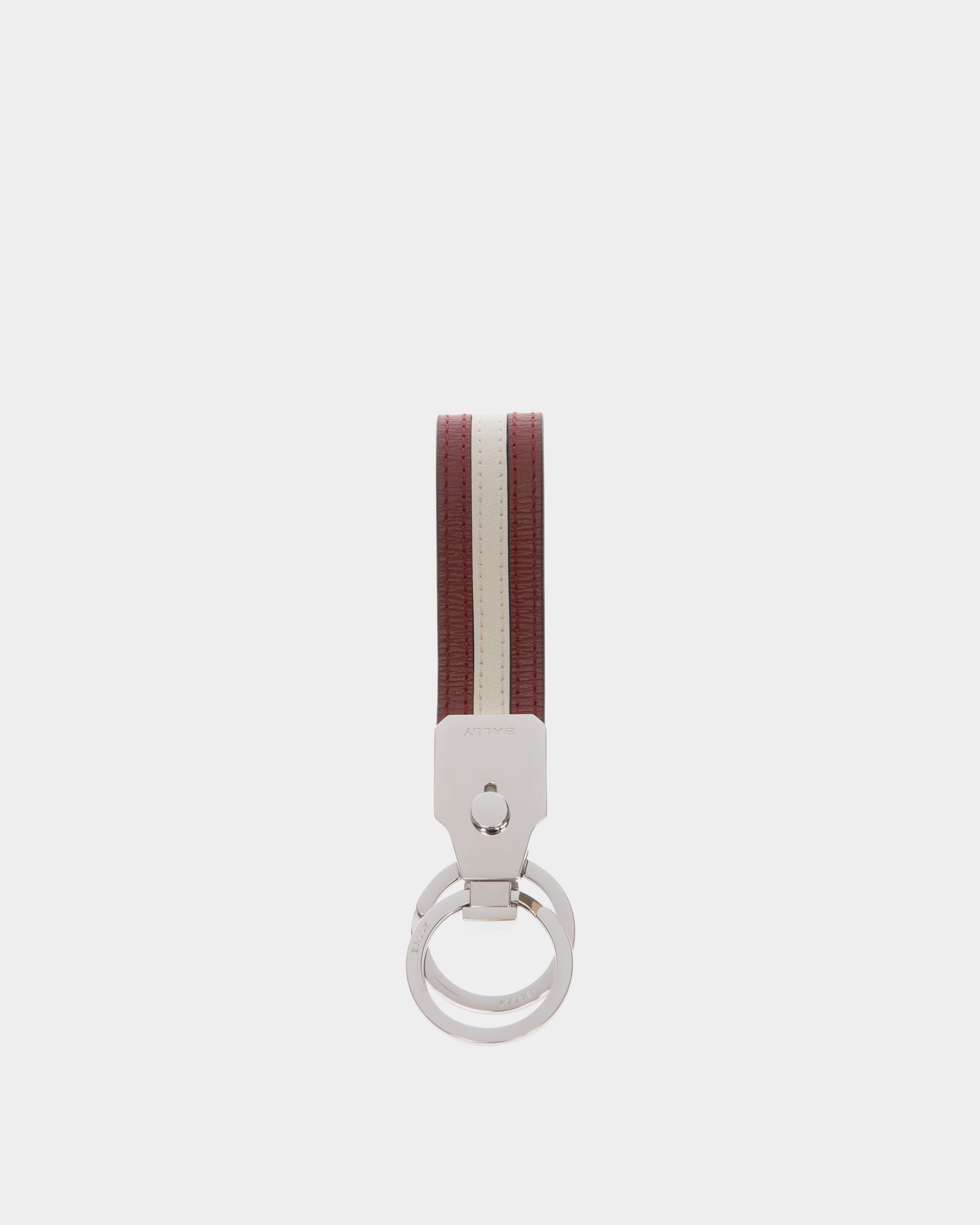 Bally Global - Llavero Ribbon De Piel Roja - Rojo