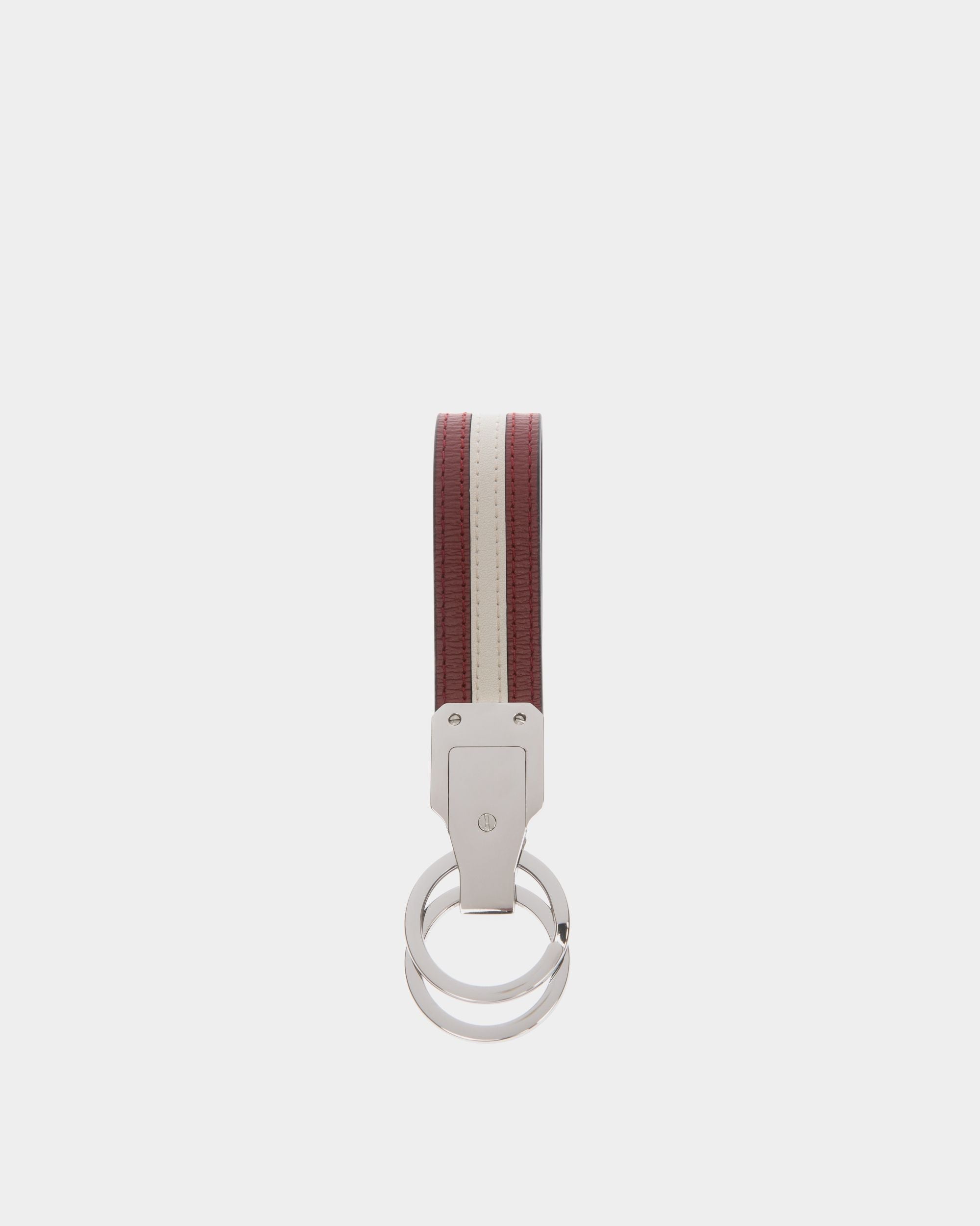 Bally Global - Llavero Ribbon De Piel Roja - Rojo