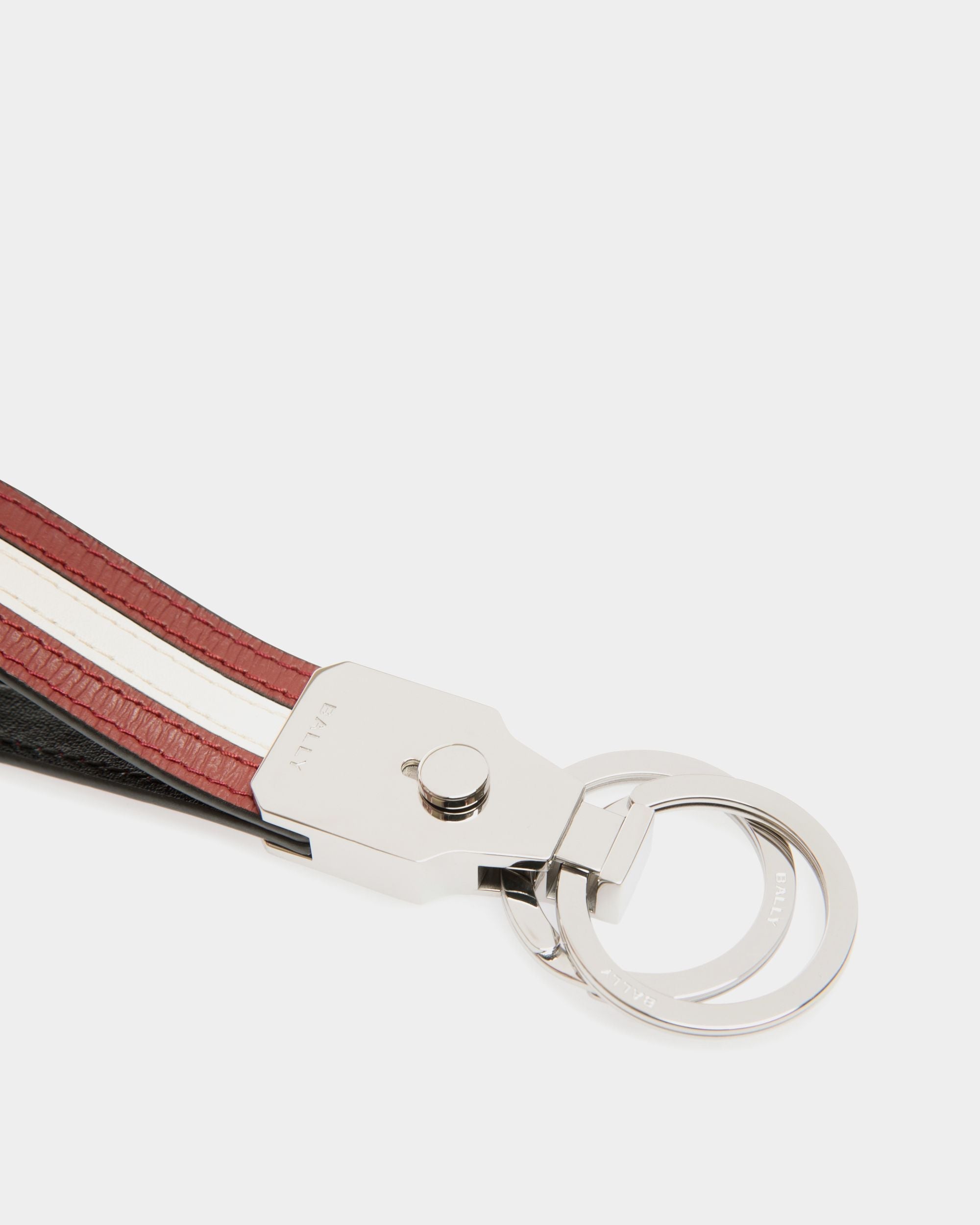 Bally Global - Llavero Ribbon De Piel Roja - Rojo