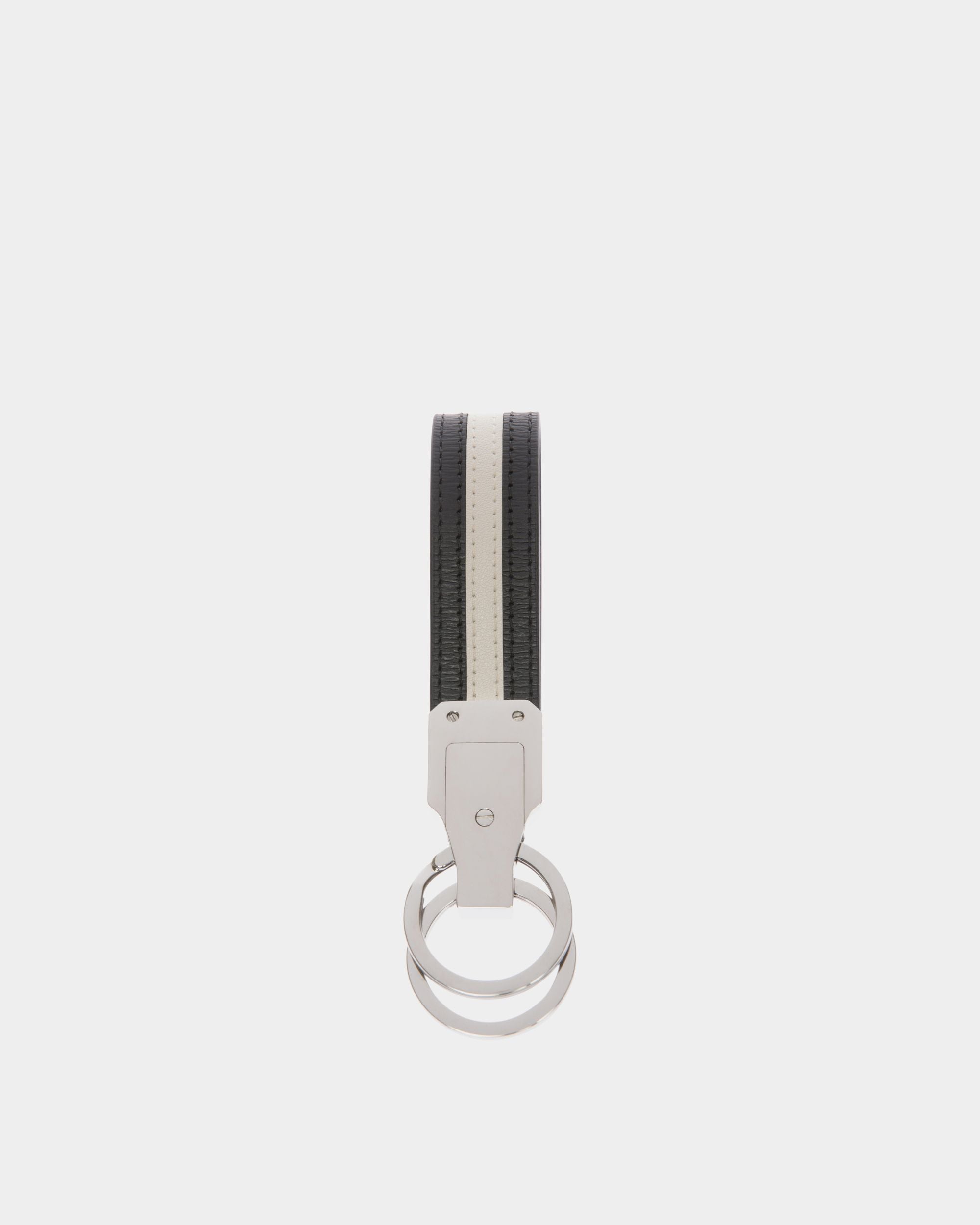 Bally Global - Ribbon Keyring in Black Leather - Black