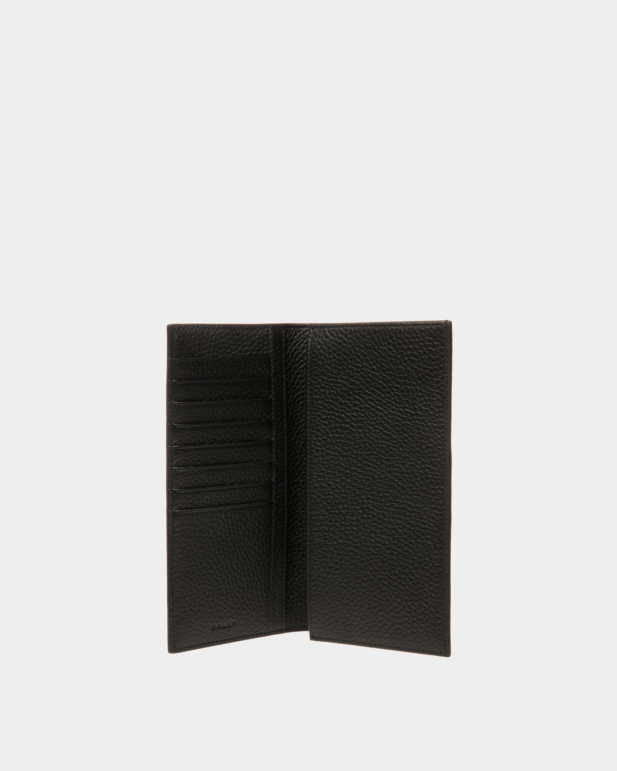 Bally Global - Ribbon Continental Wallet in Black Grained Leather - Black