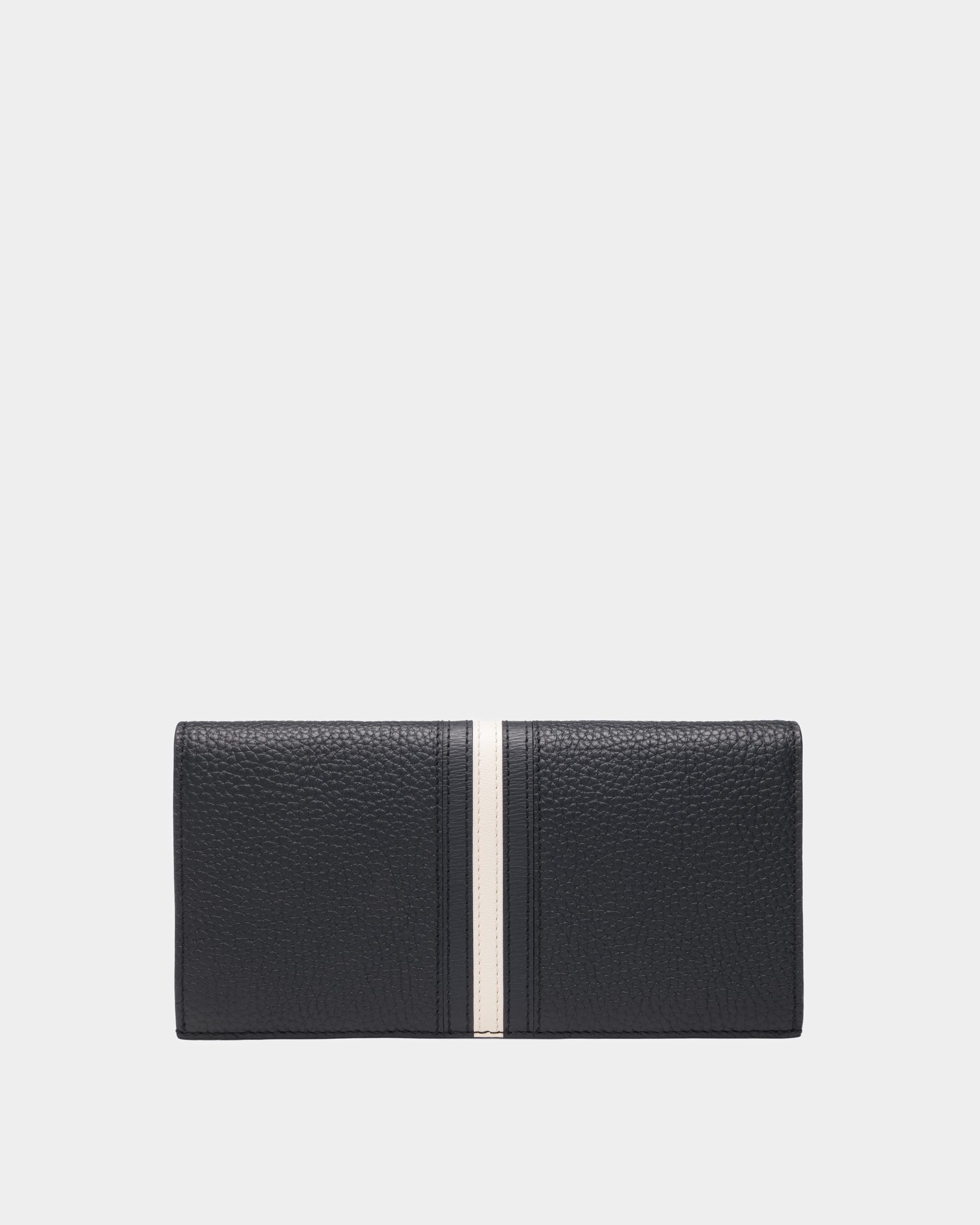 Bally Global - Ribbon Continental Wallet In Midnight Leather - Azul