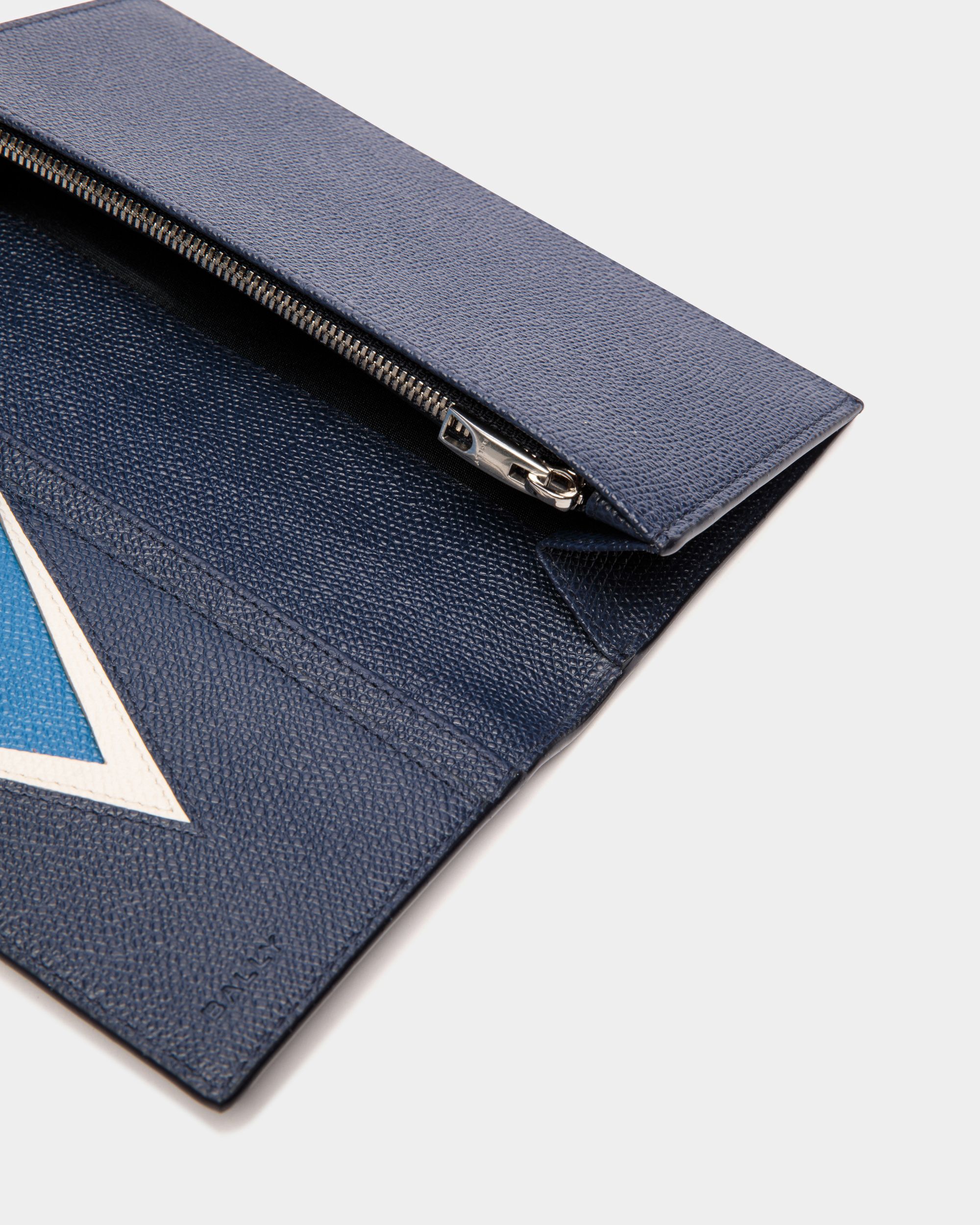 Bally Global - Flag Continental Wallet in Blue Leather - Blue