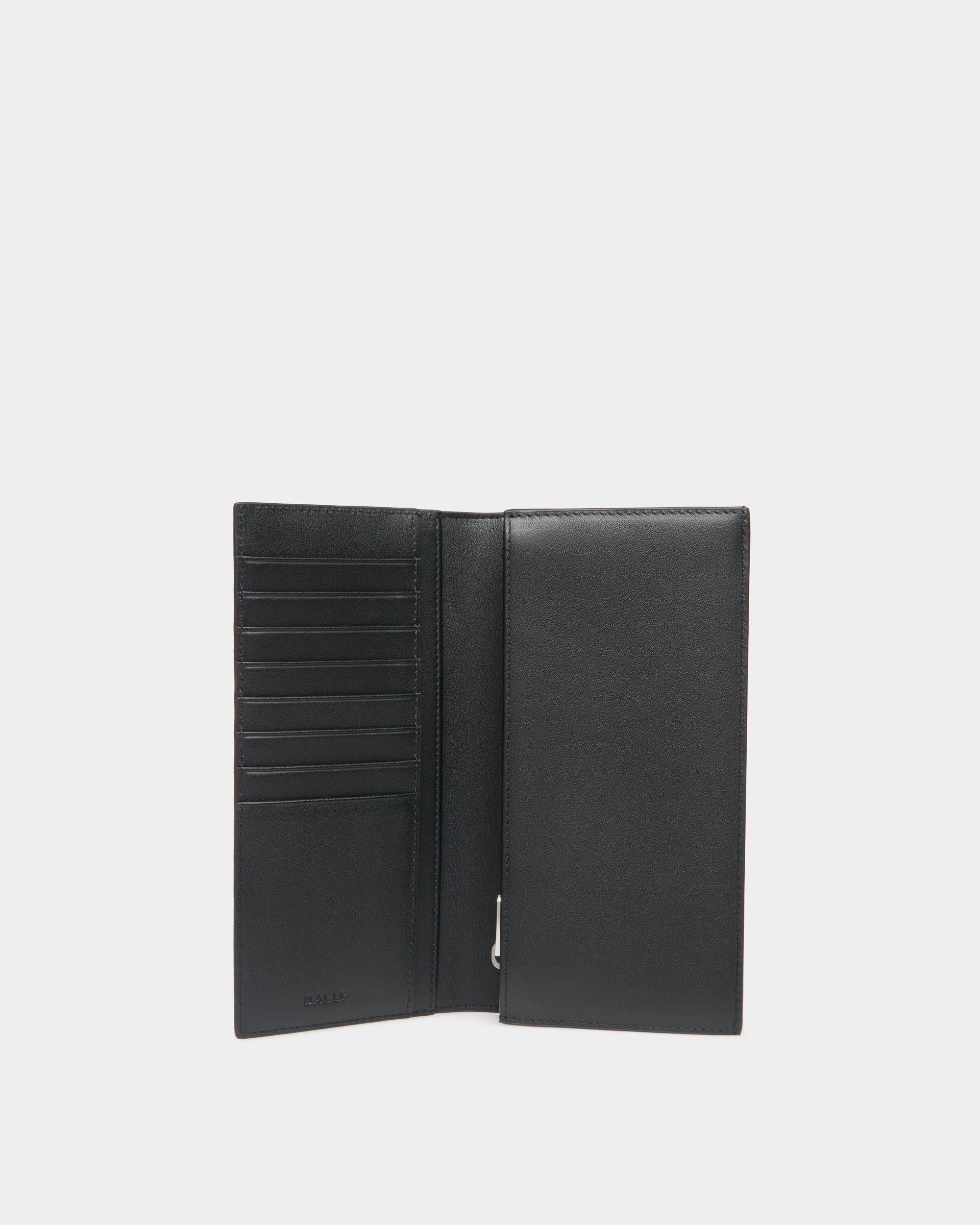 Bally Global - Mythos Continental Wallet In Black Recycled Leather - Black