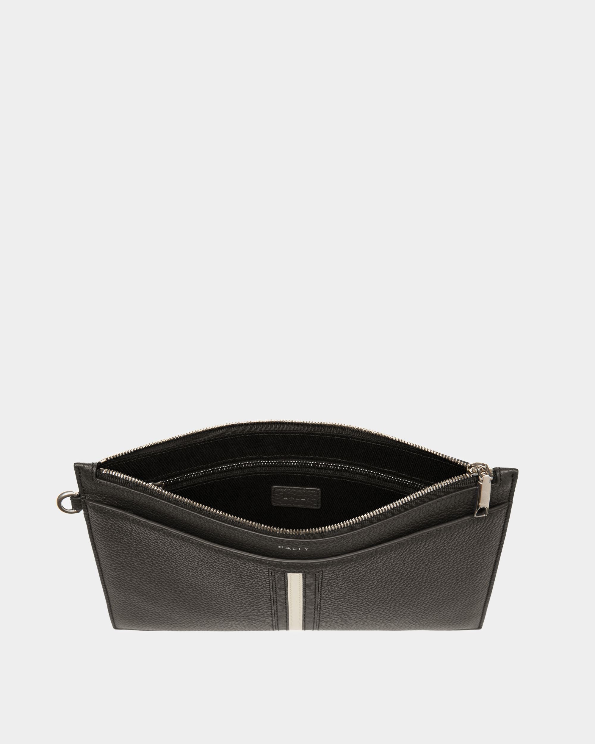 Bally Global - Ribbon Necessaire In Black Leather - Negro