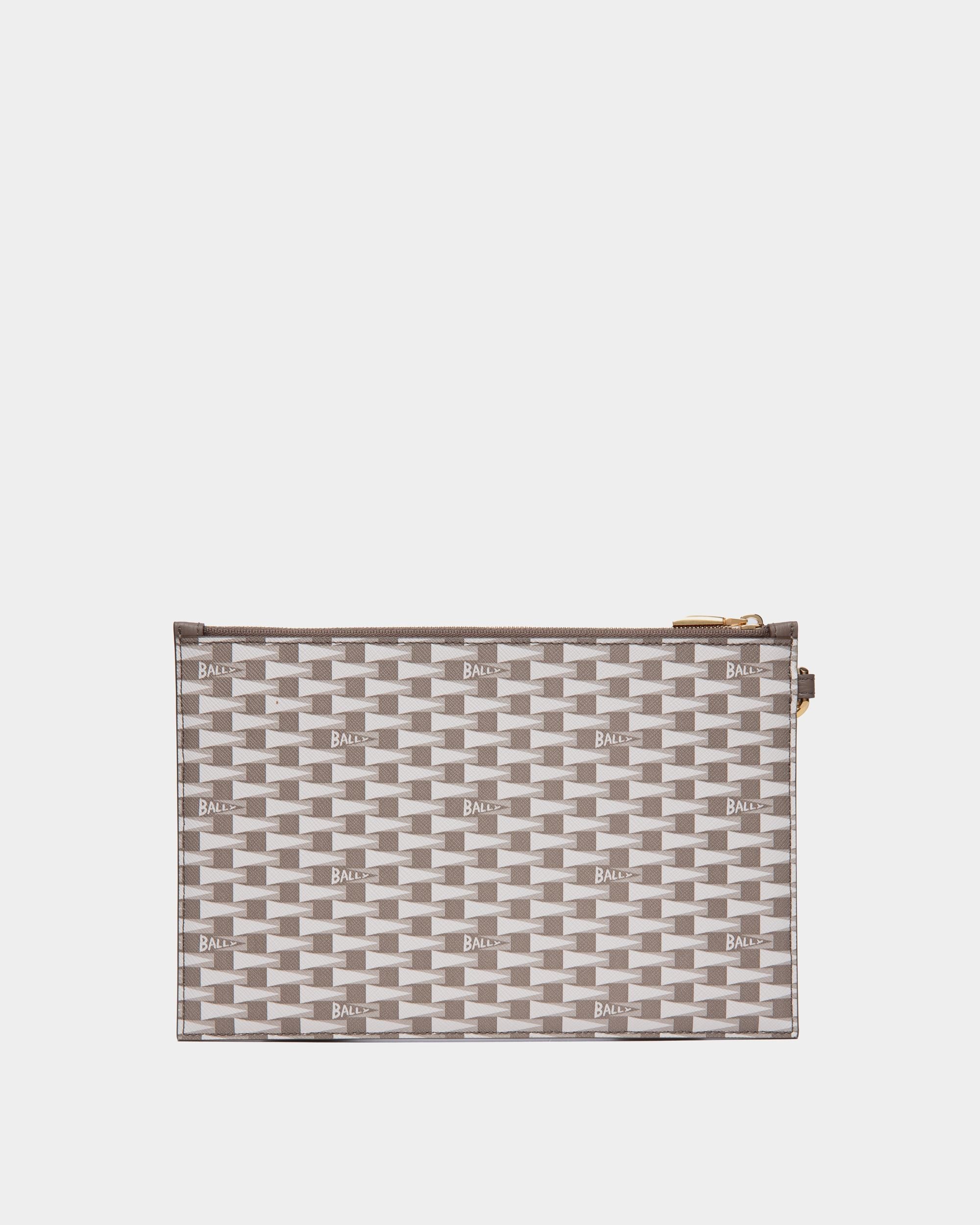 Bally Global - Cartera De Mano Pennant De Piel Y TPU En Marrón - Marrón