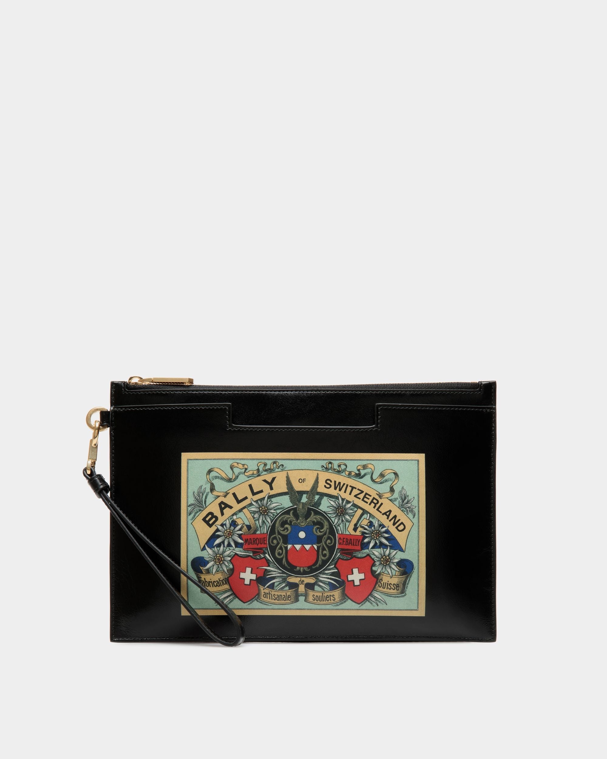 Bally Global - Easy Bally Pochette In Black Leather - Black