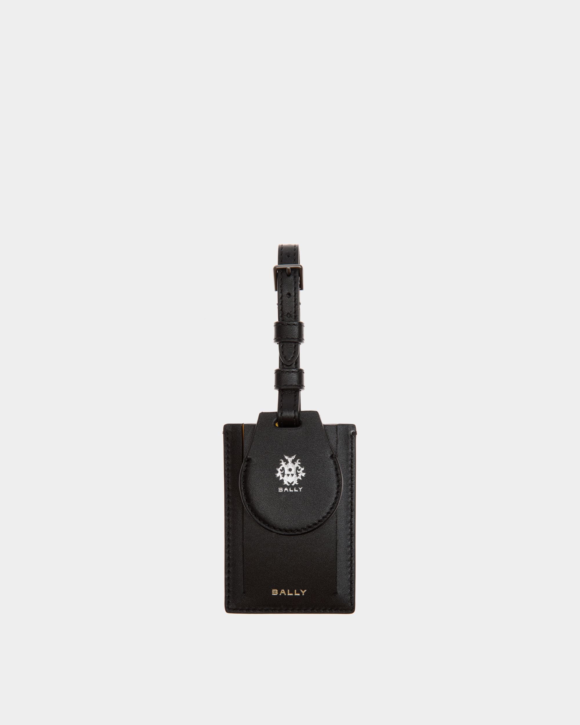 Bally Global - Adrien Brody Travel Collection Luggage Tag In Black And Yellow Leather - Negro