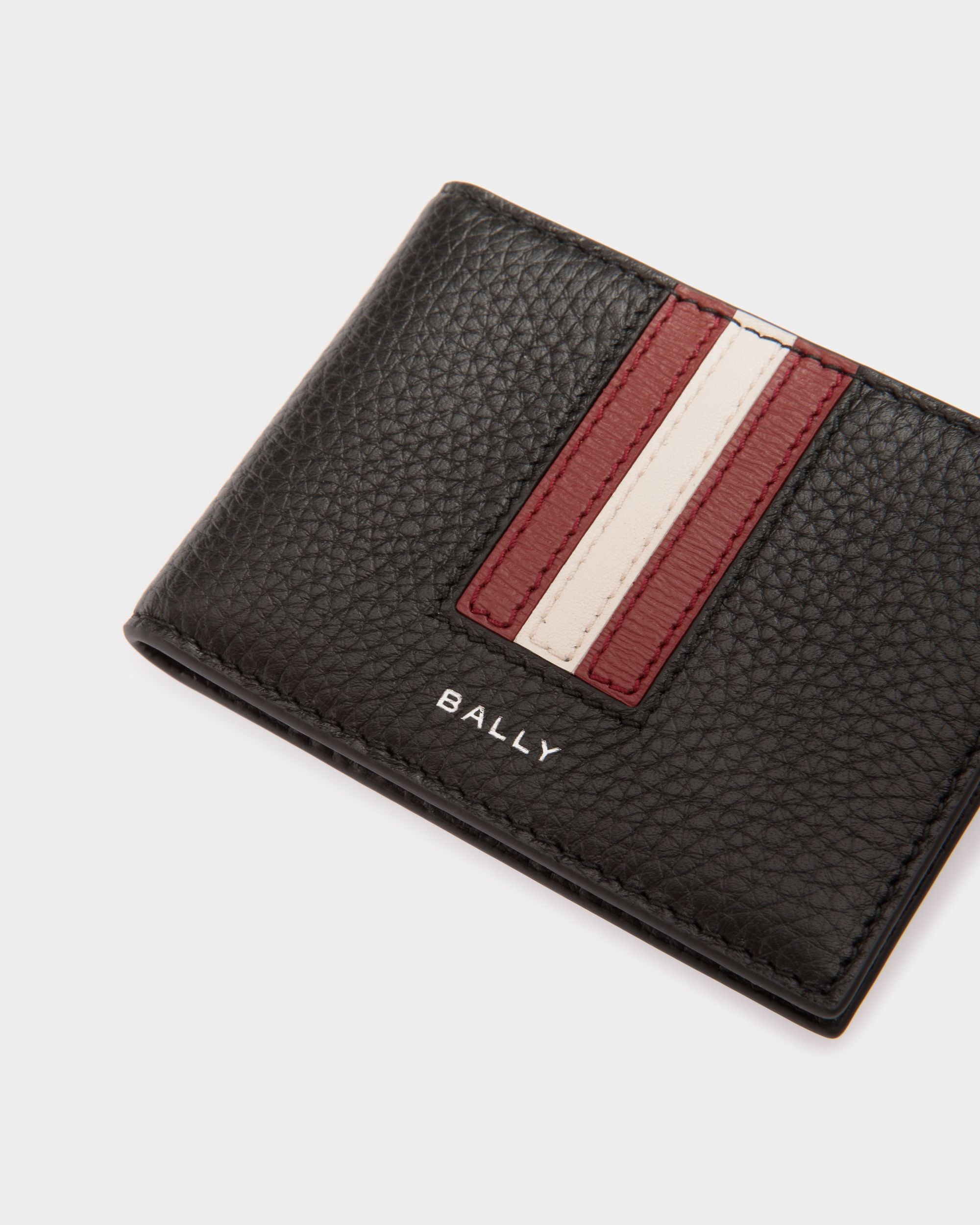 Bally Global - Cartera Plegable Ribbon De Piel Negra - Negro
