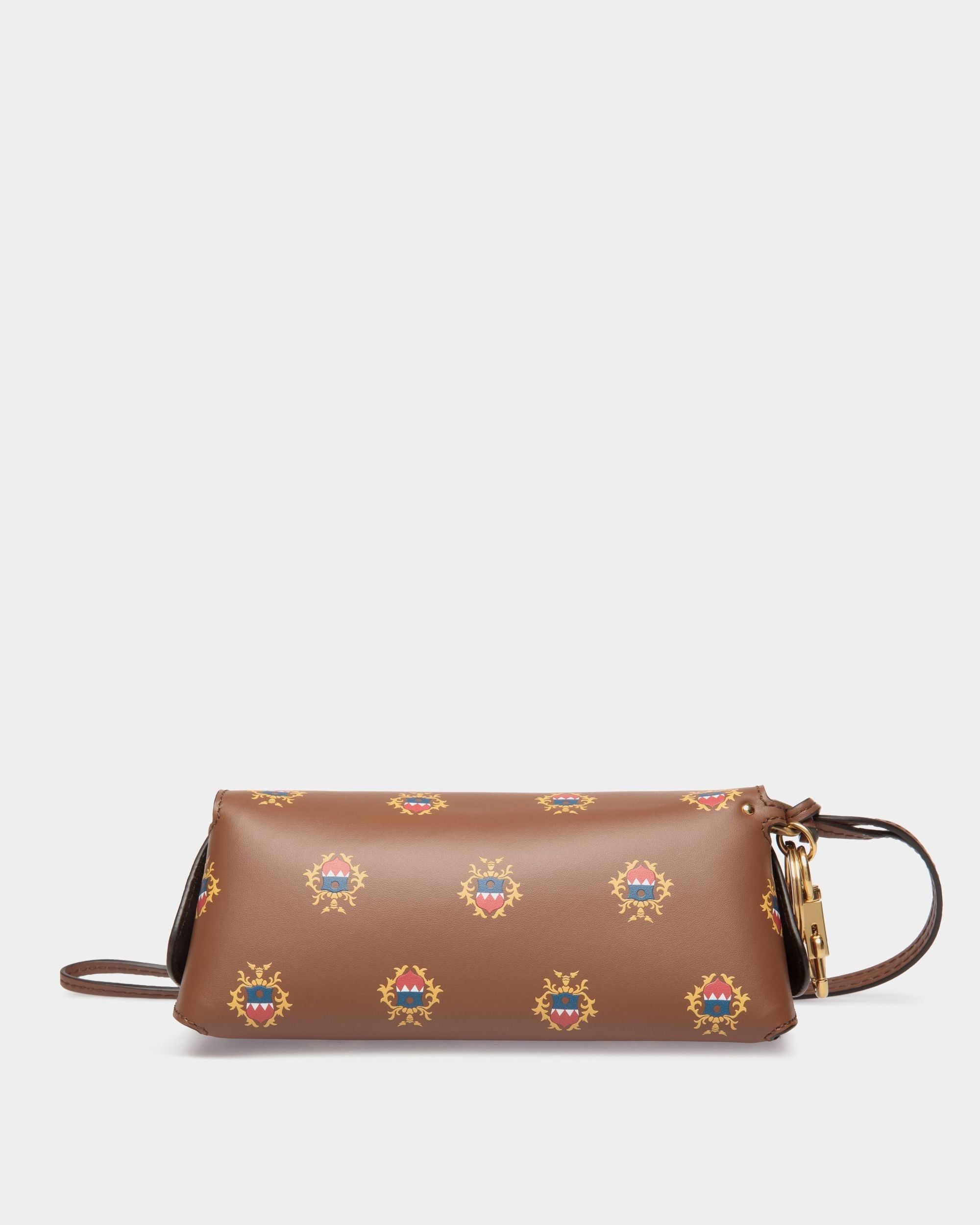 Bally Global - Easy Bally Glasses Case in Brown Leather with a Bally Crest Print - Brown