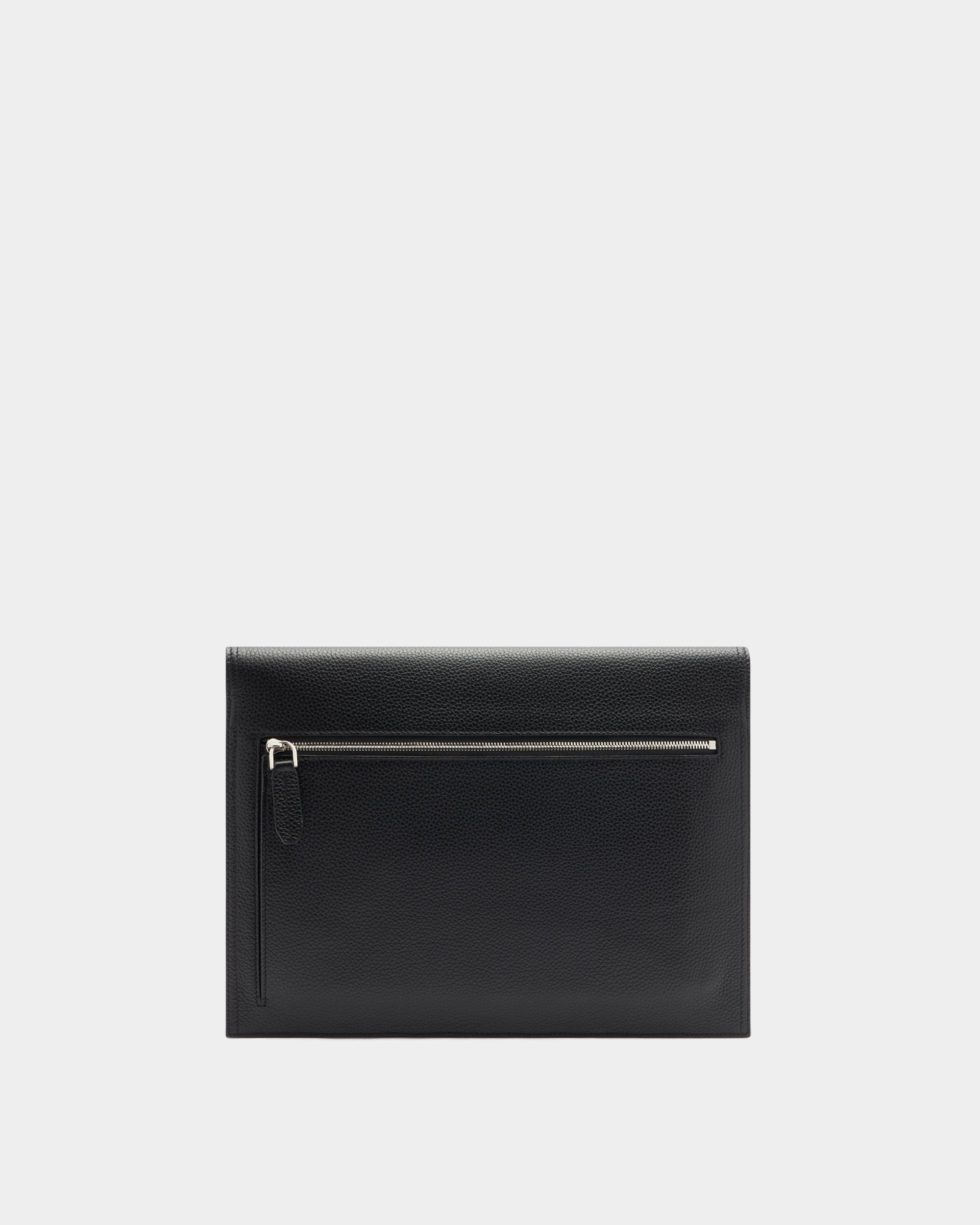 Bally Global - Bolso Con Solapa Capitol De Piel Granulada Negra - Negro