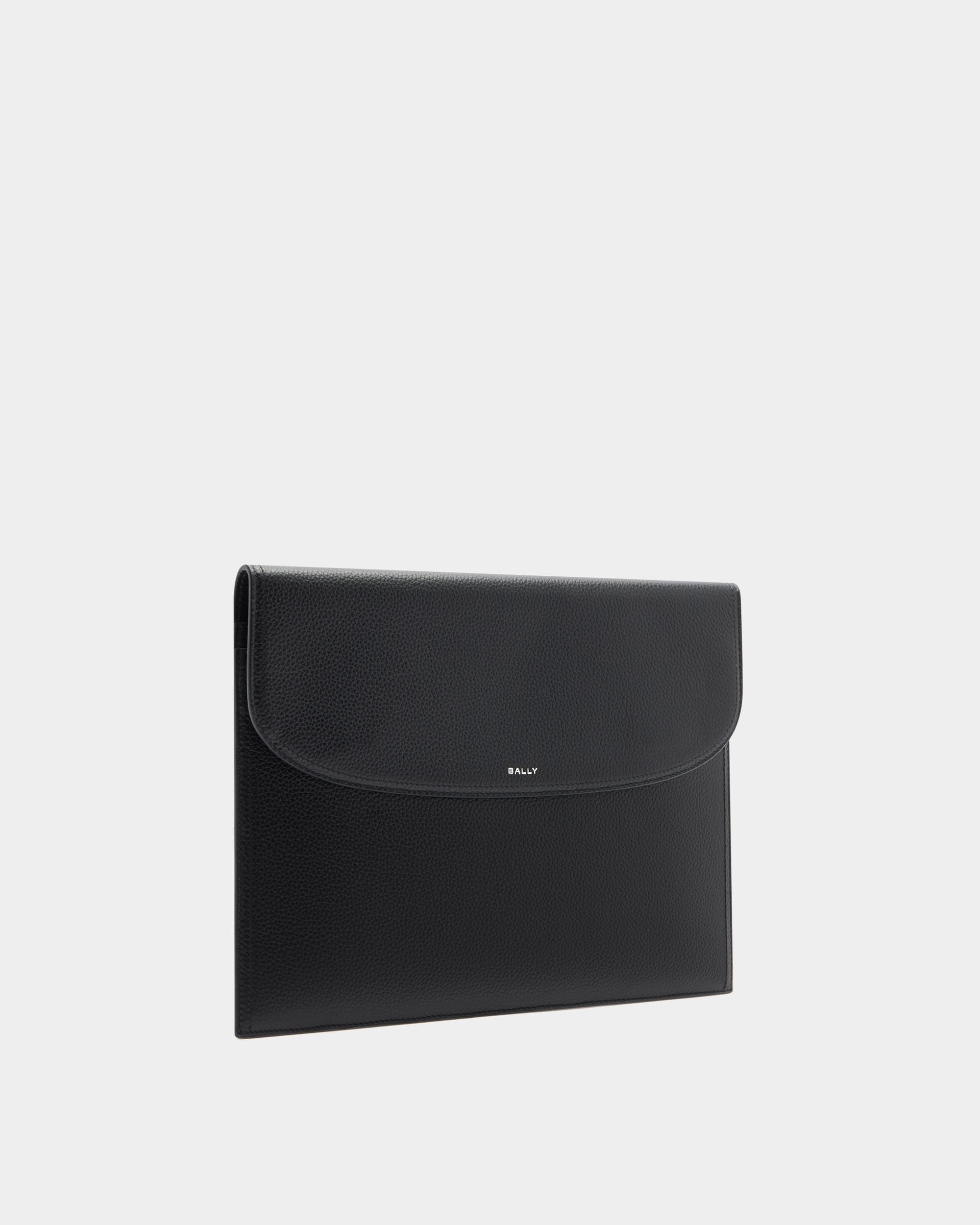 Bally Global - Bolso Con Solapa Capitol De Piel Granulada Negra - Negro