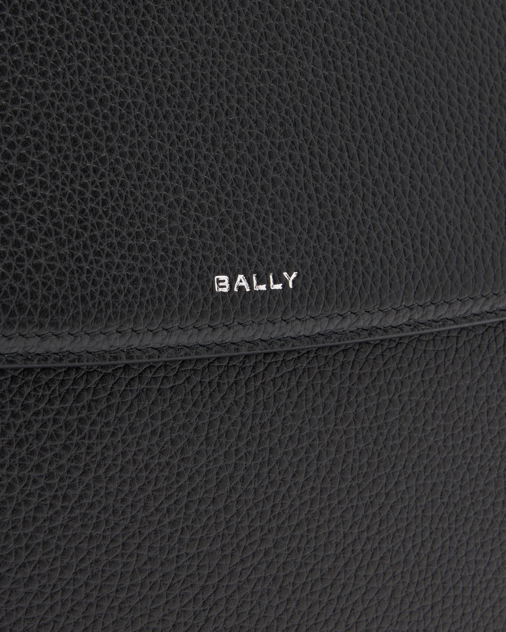 Bally Global - Bolso Con Solapa Capitol De Piel Granulada Negra - Negro