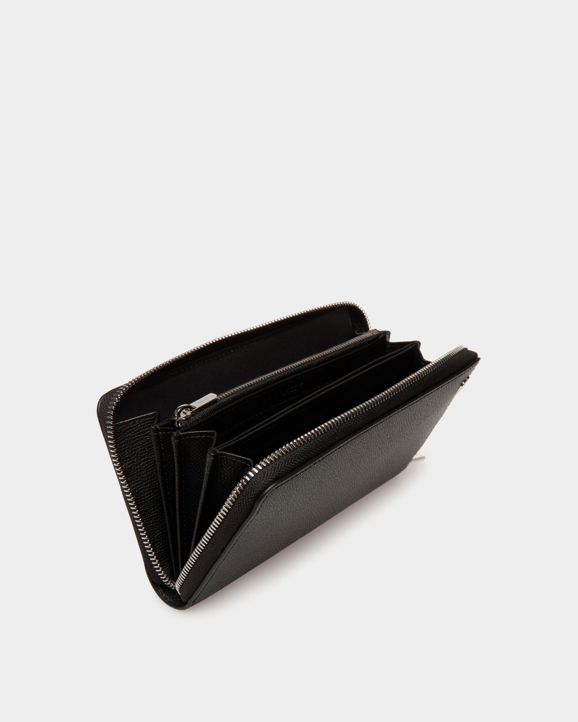 Bally Global - Travel Wallet in Black Embossed Leather - Black
