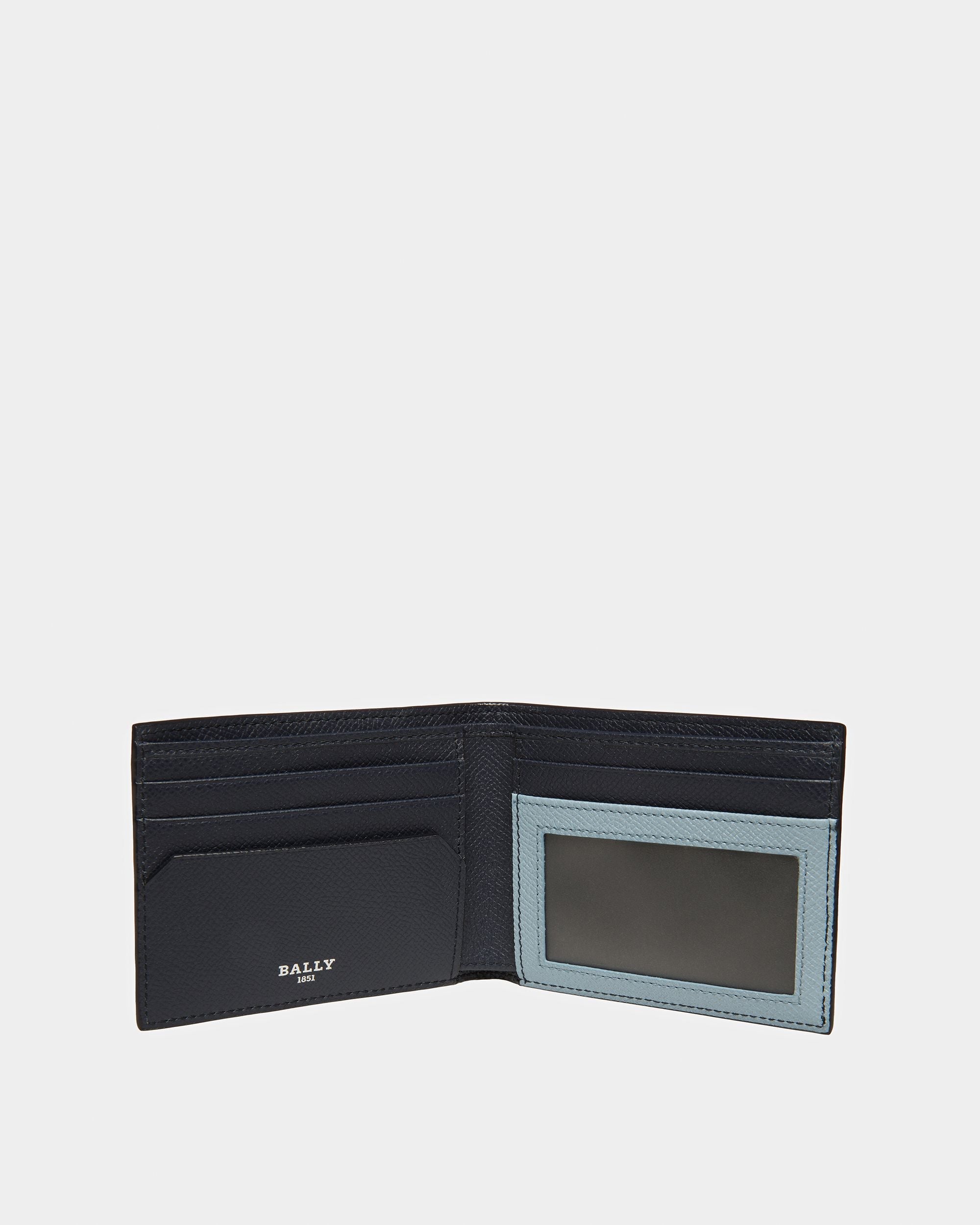 Bally Global - Bevyett Leather Wallet In Midnight Blue And Light Blue - Blue