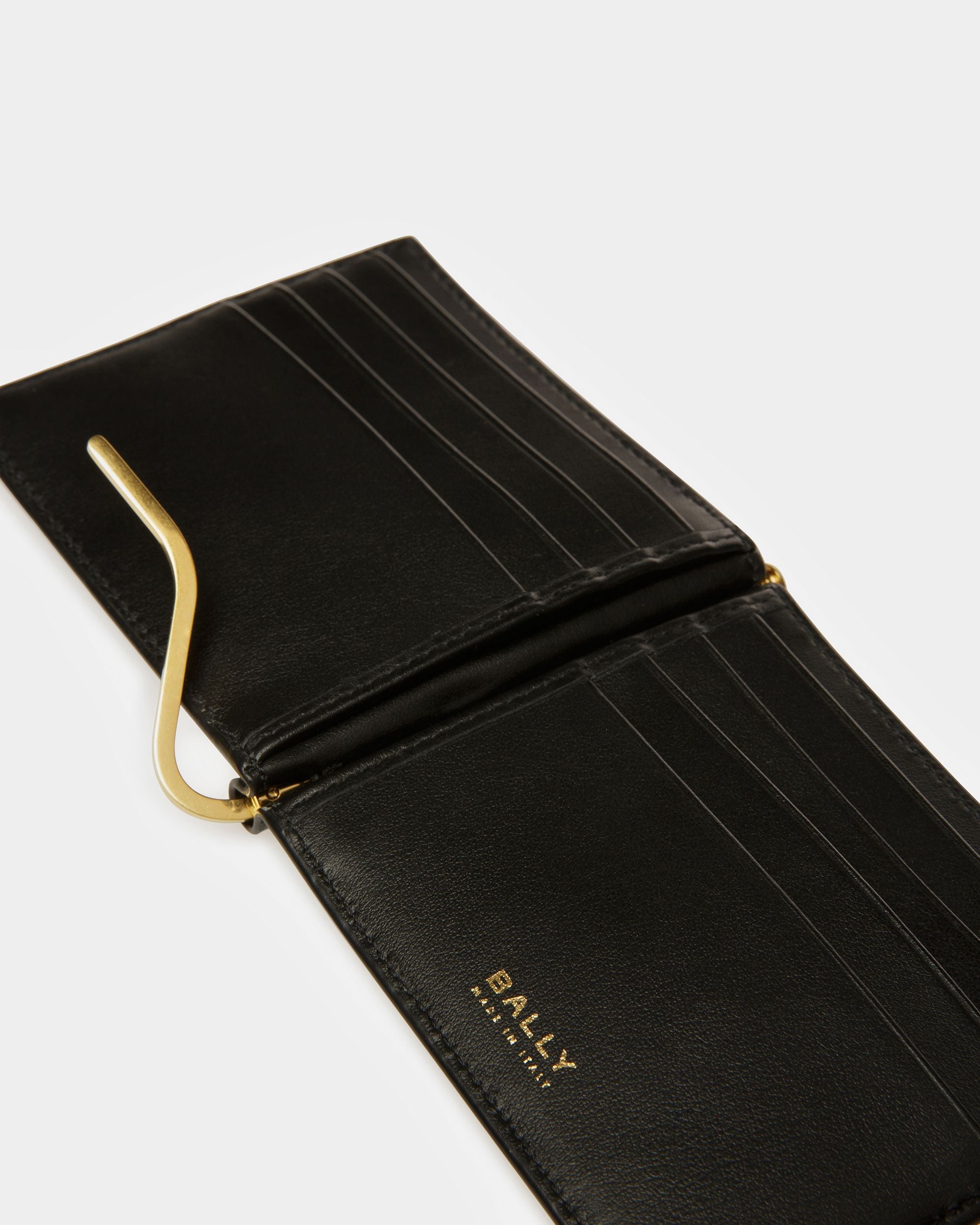 Bally Global - Bifold Clip Wallet In Sellier - Black