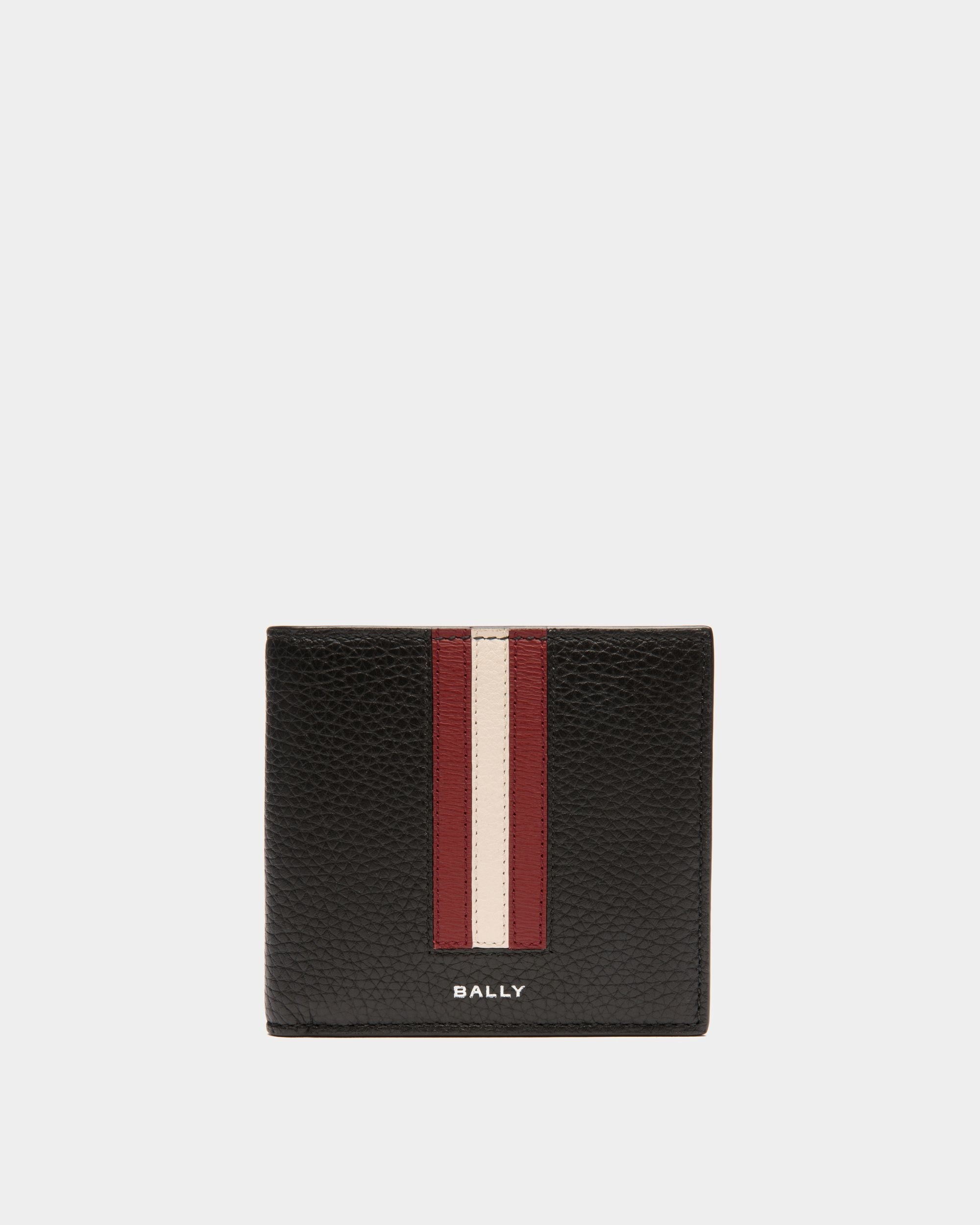 Bally Global - Ribbon Bifold Wallet In Black Grained Leather - Black