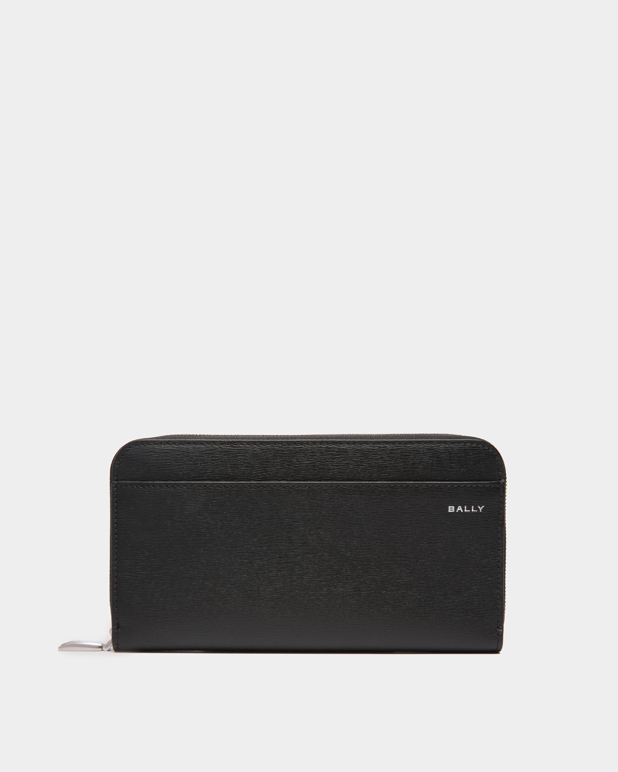Bally Global - Crossing Zip Around Wallet in Leather - Black
