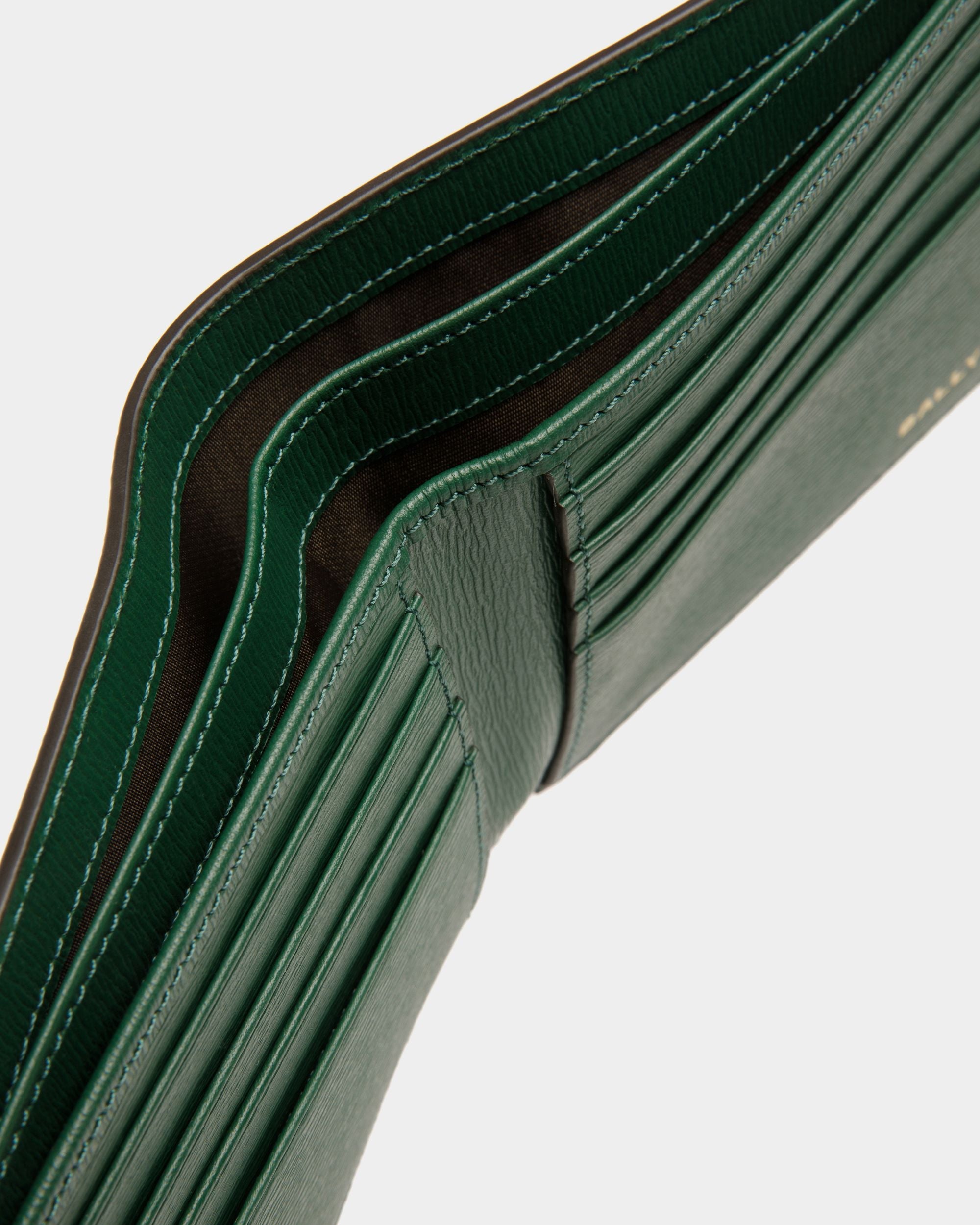 Bally Global - Cartera Pennant De Piel Y Tpu Verde Kelly Y Color Desierto - Marrón