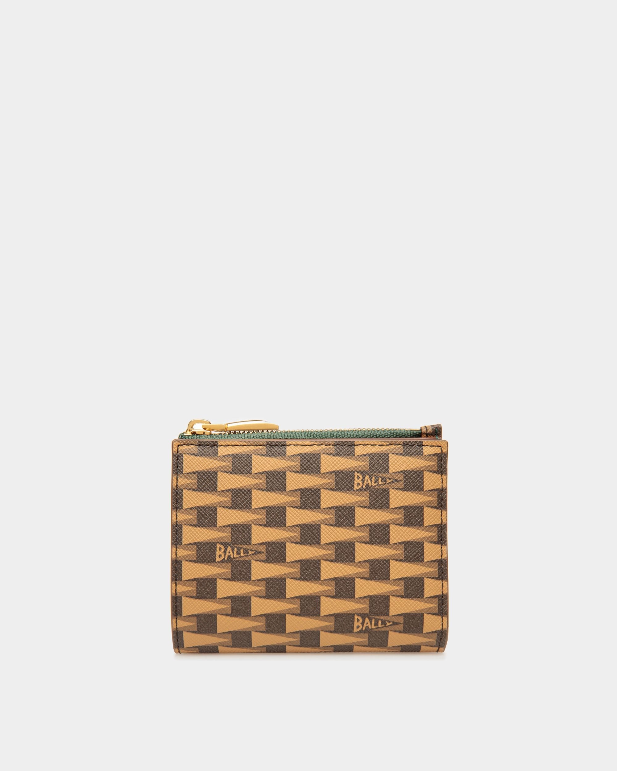 Bally Global - Cartera Pennant De Piel Y Tpu Verde Kelly Y Color Desierto - Marrón