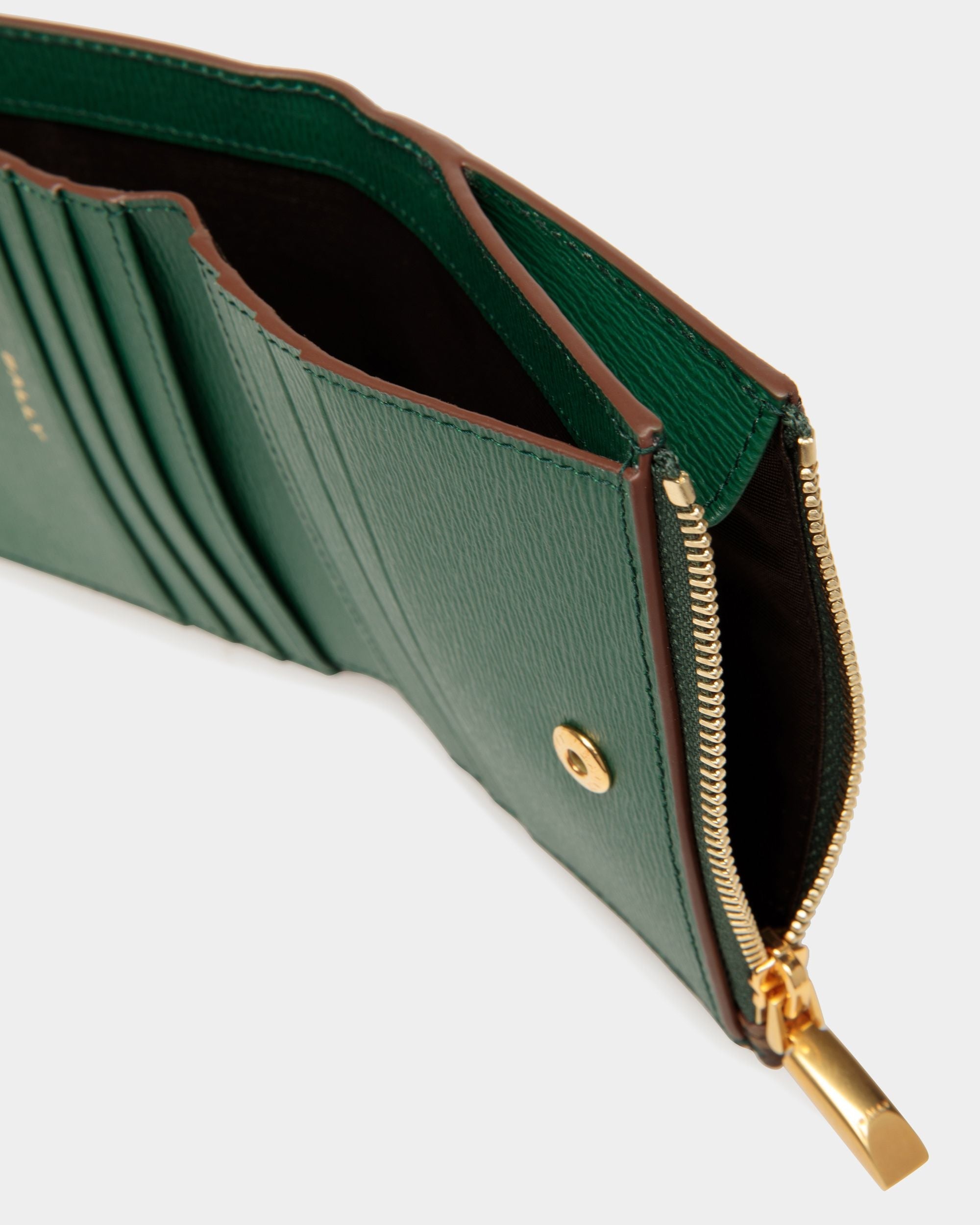 Bally Global - Cartera Pennant De Piel Y Tpu Verde Kelly Y Color Desierto - Marrón