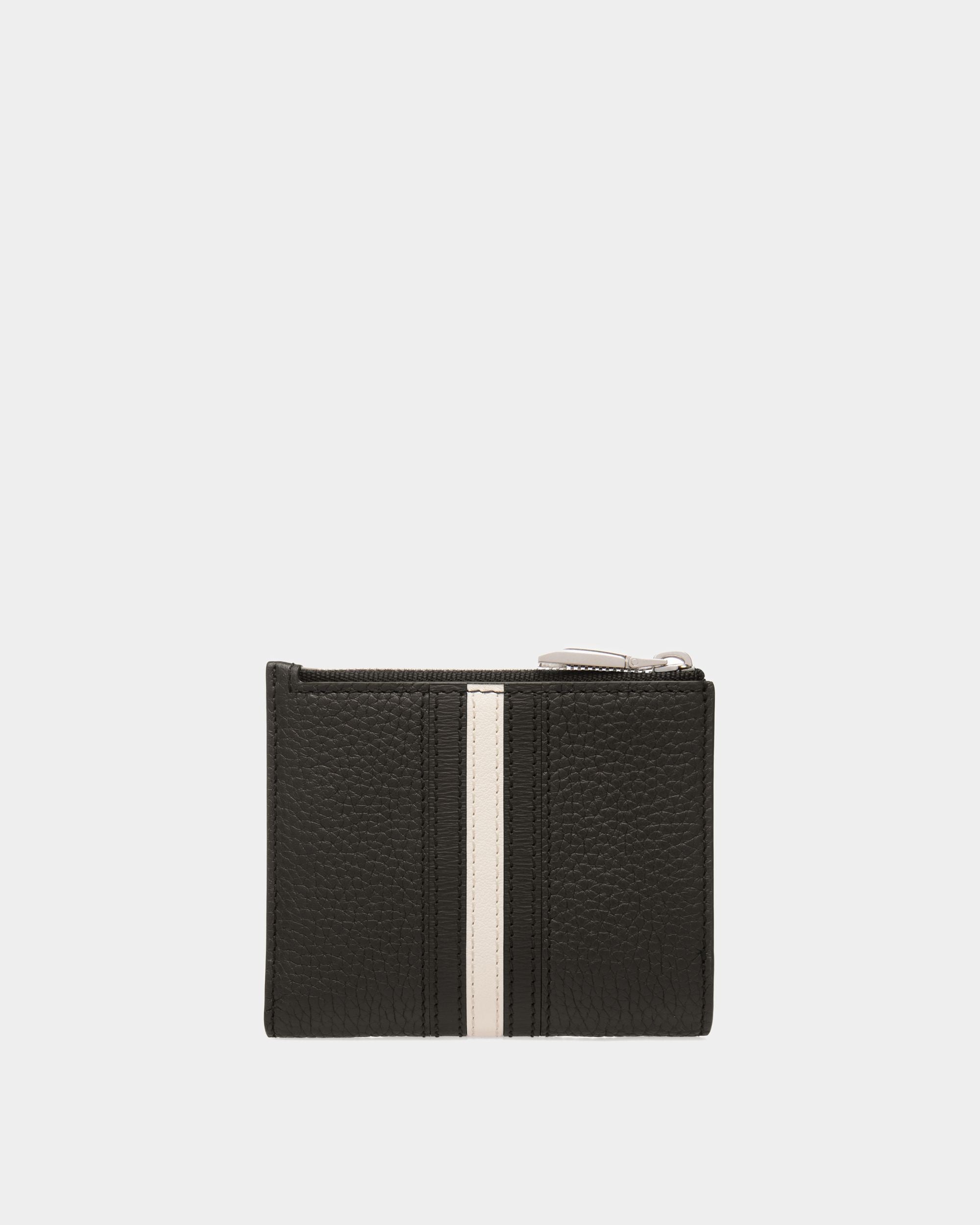 Bally Global - Ribbon Wallet In Black Leather - Negro