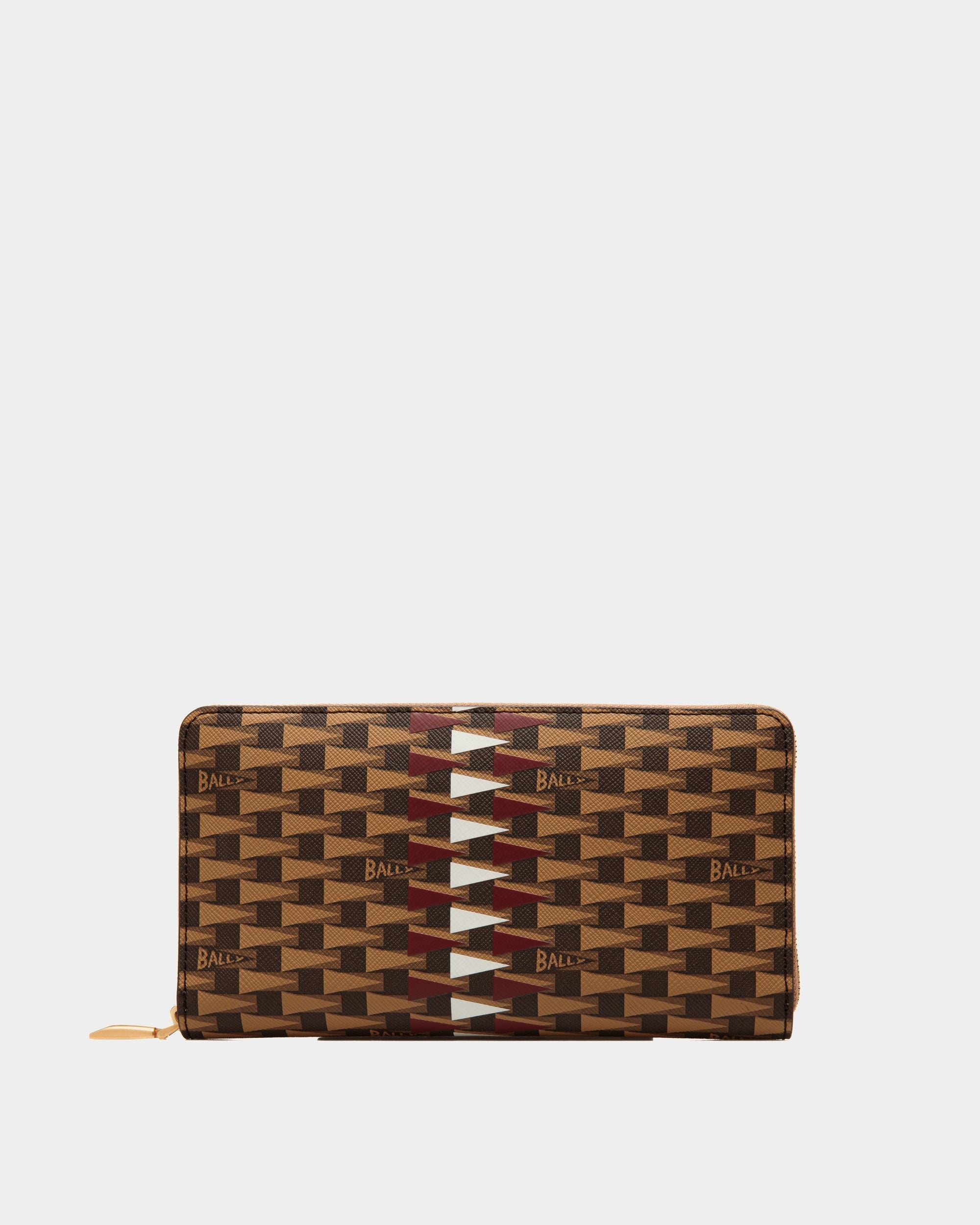 Bally Global - Pennant Zip Around Wallet With in Beige - Beige