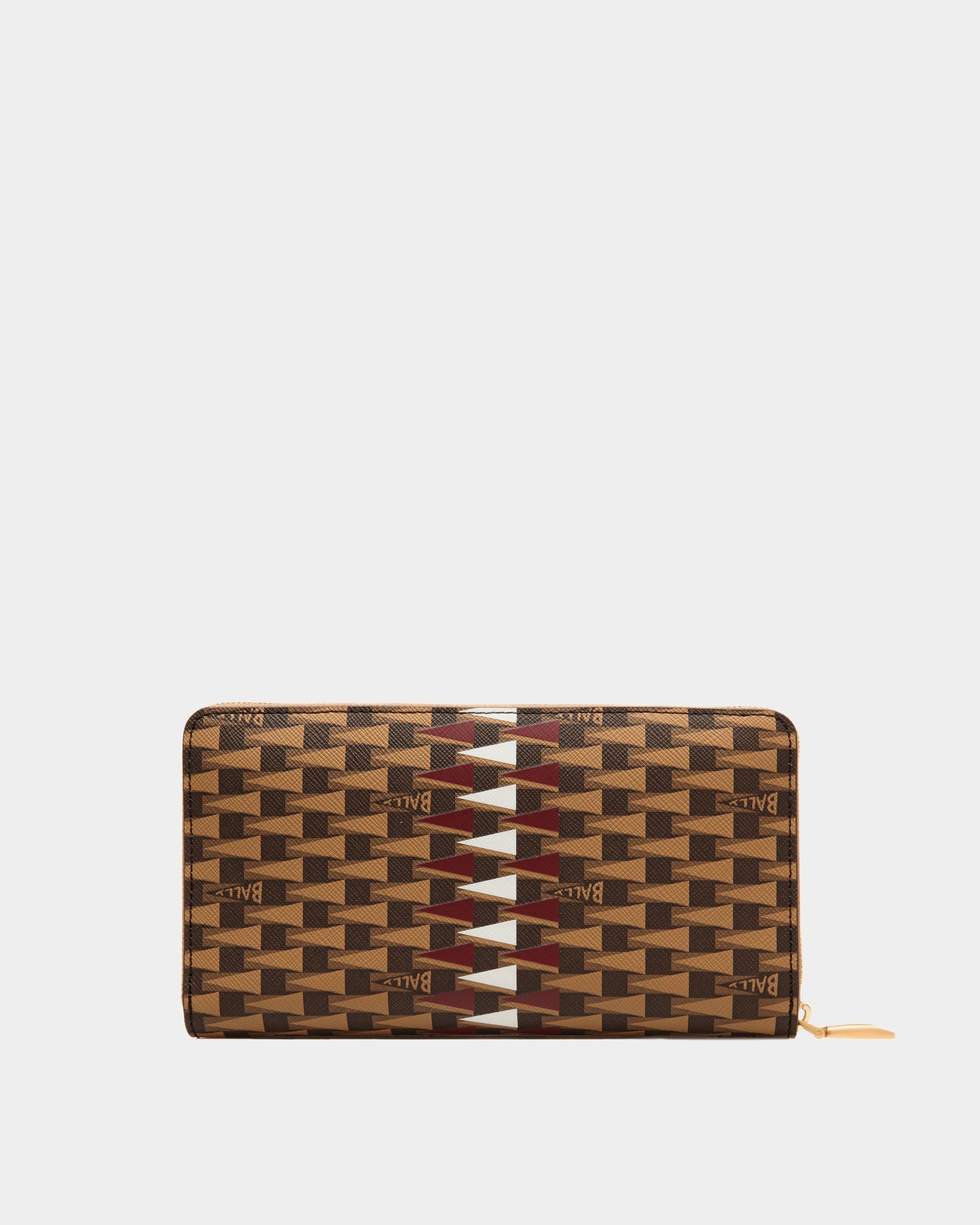 Bally Global - Pennant Zip Around Wallet With in Beige - Beige