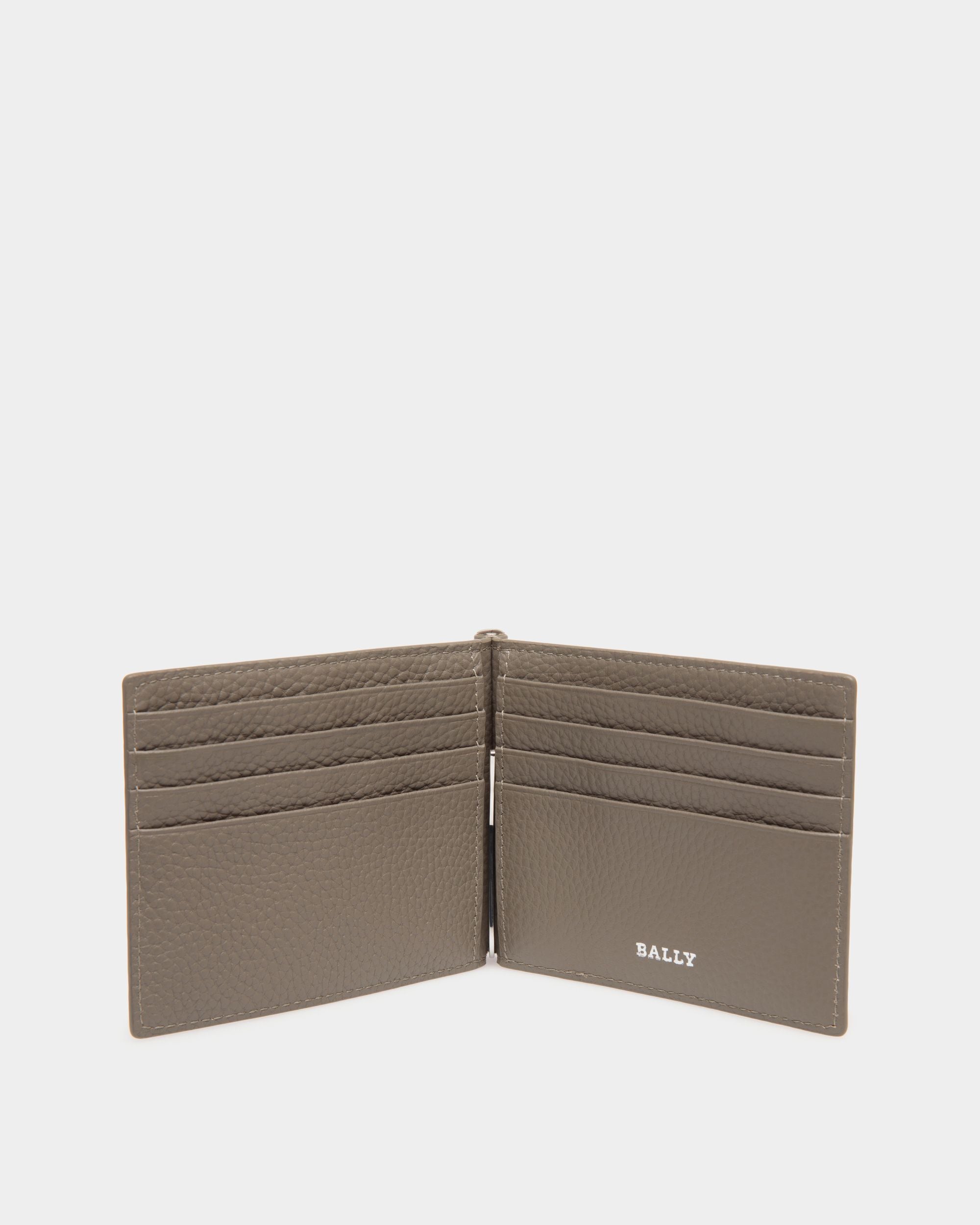 Bally Global - Wallet in Beige Embossed Leather - Grey