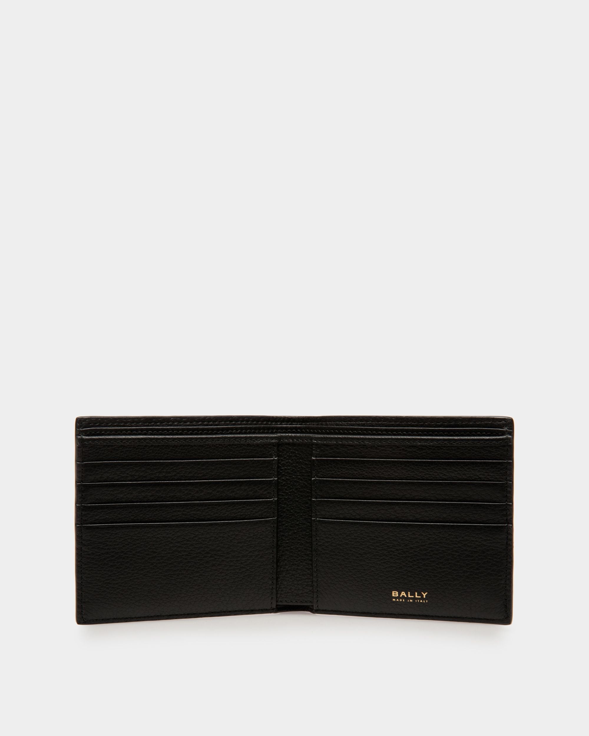 Bally Global - Cartera Plegable 8 CC De Piel Negra - Negro