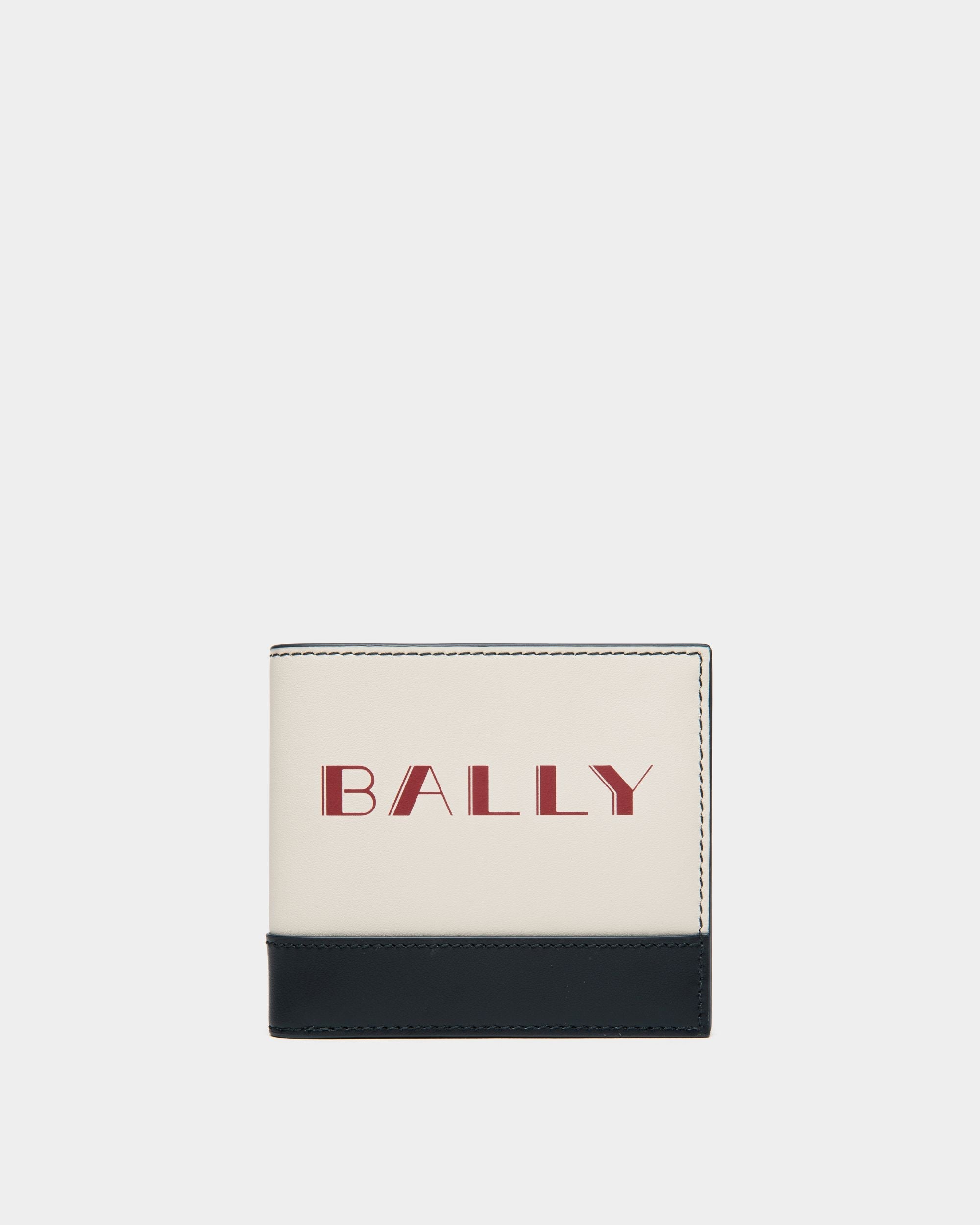 Bally Global - Summer Capsule Bifold In White And Navy Blue Leather - White