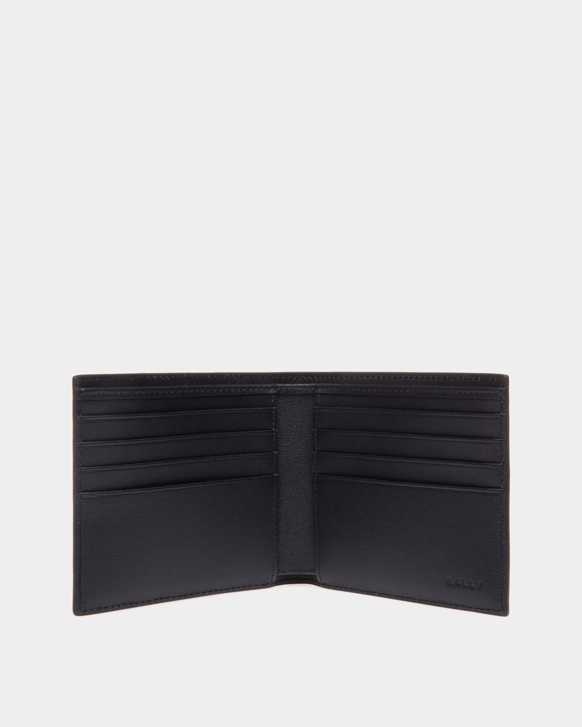 Bally Global - Portefeuille À Deux Volets Mythos En Cuir Recyclé Navy Blue - Bleu