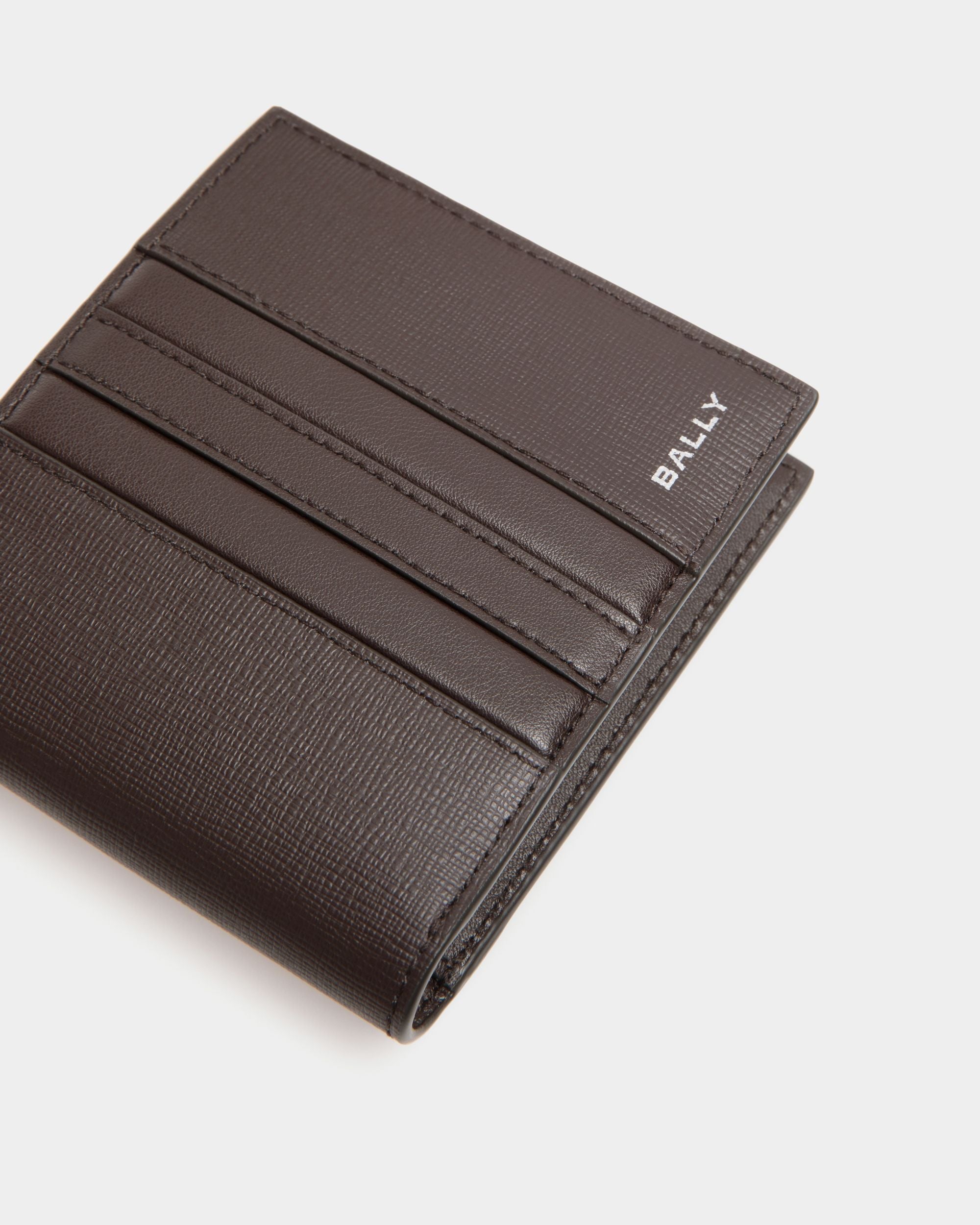 Bally Global - Mythos Bifold in Ebano Recycled Leather - Marron
