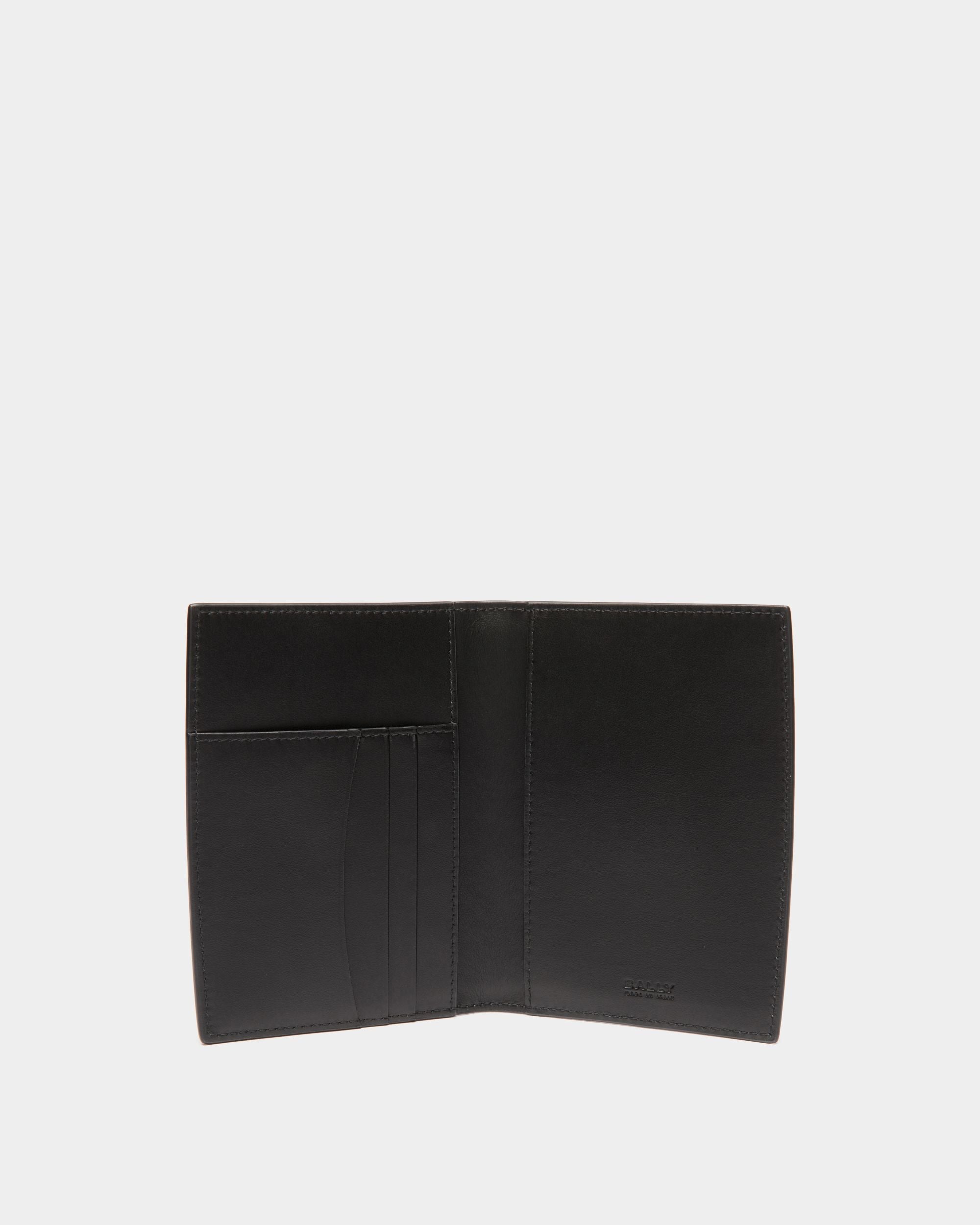 Bally Global - Funda Para Pasaporte Deco De Piel Negra - Negro