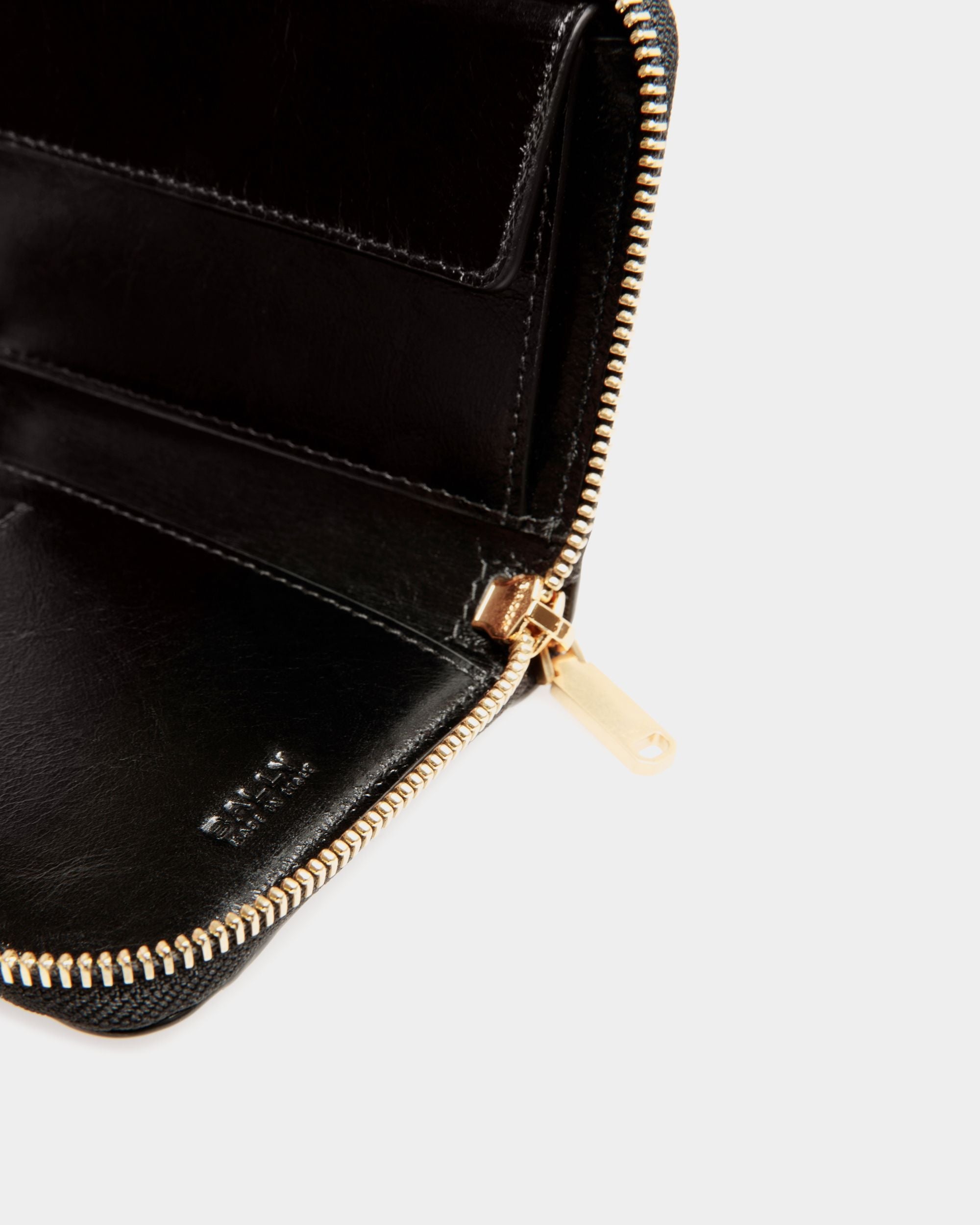 Bally Global - Cartera Plegable Easy Bally De Piel Negra - Negro