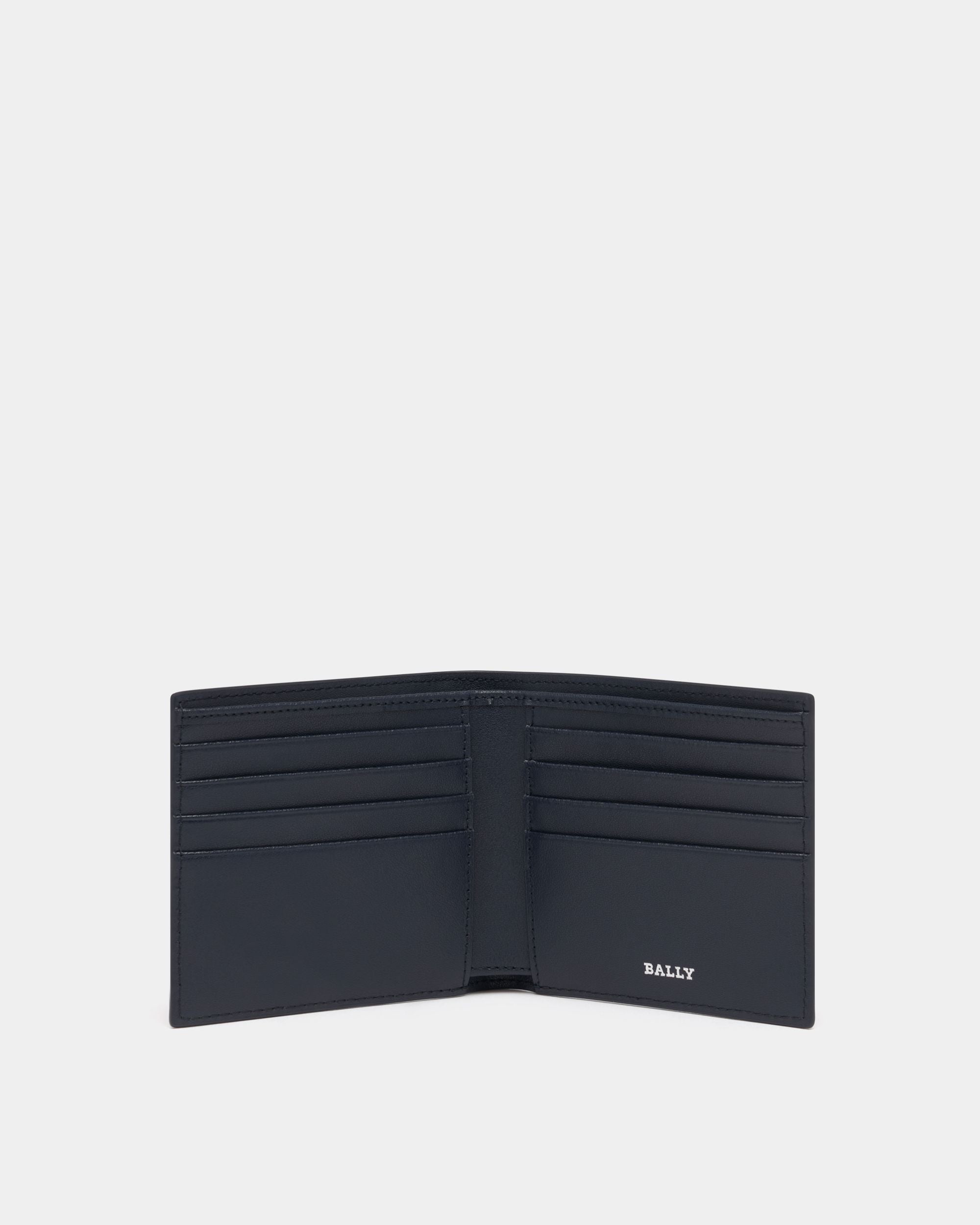 Bally Global - Wallet in Navy Blue Leather With a Bally Ribbon - Blue