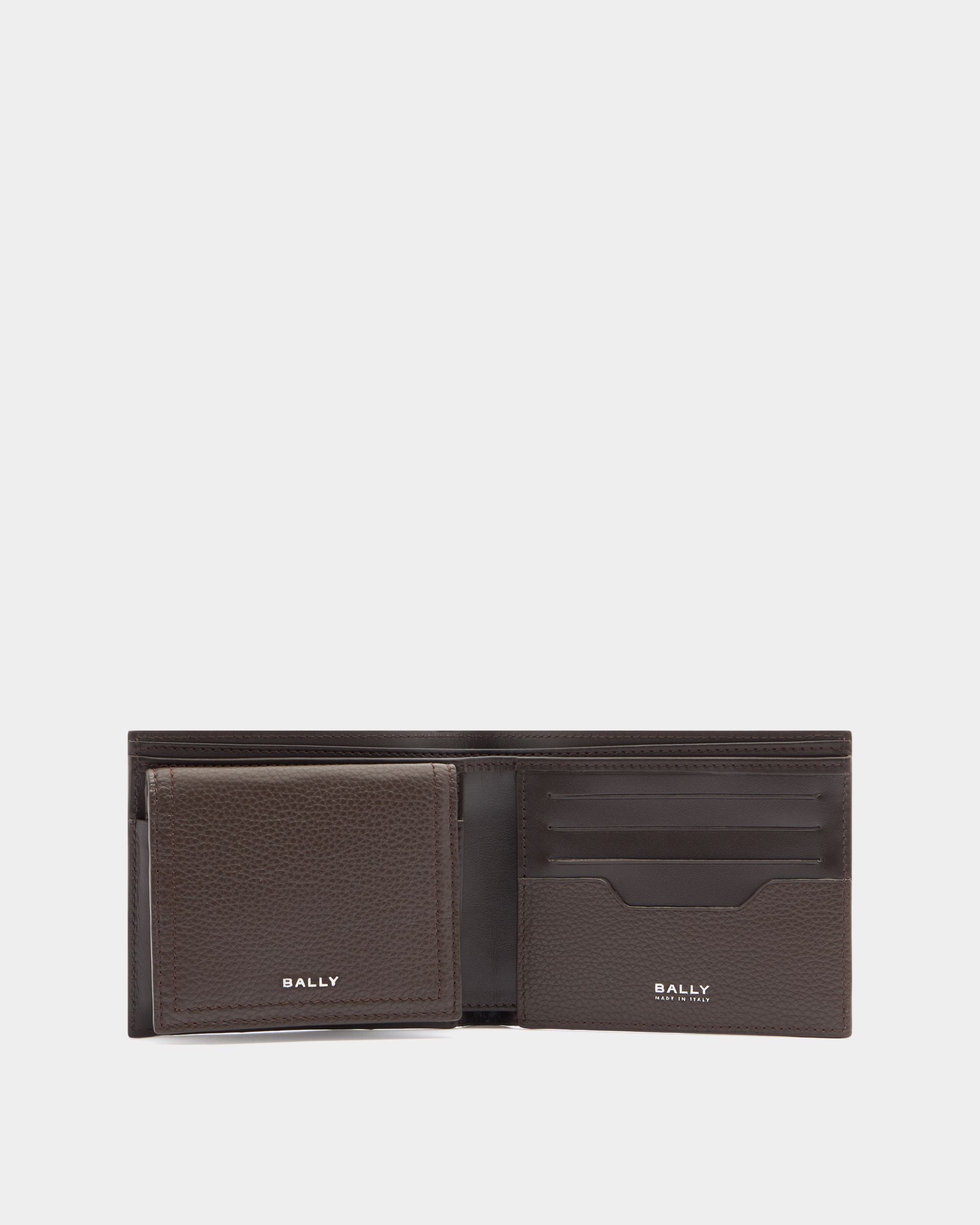 Bally Global - Portefeuille Capitol En Cuir Grainé Ebano - Marron
