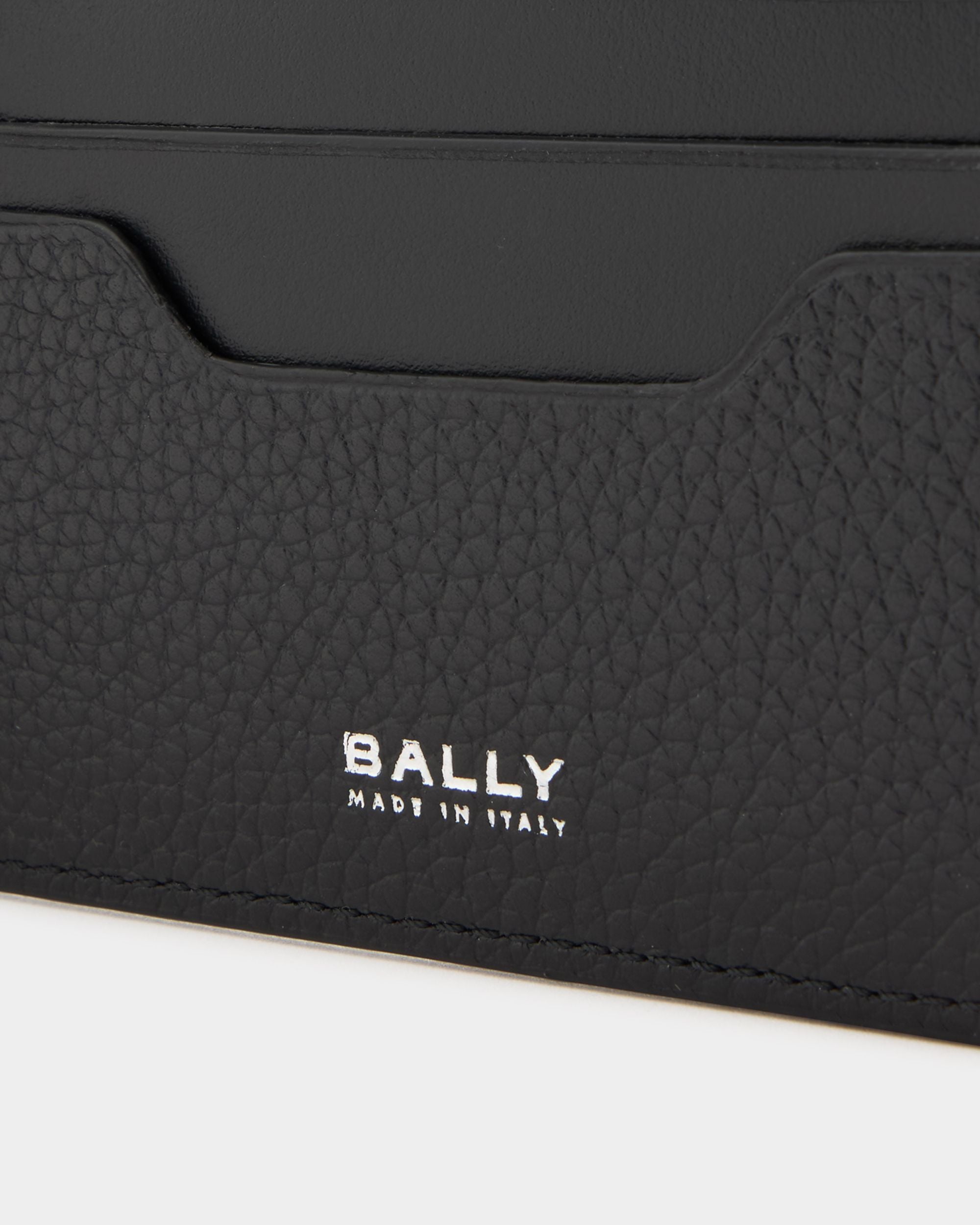 Bally Global - Cartera Capitol De Piel Granulada Negra - Negro
