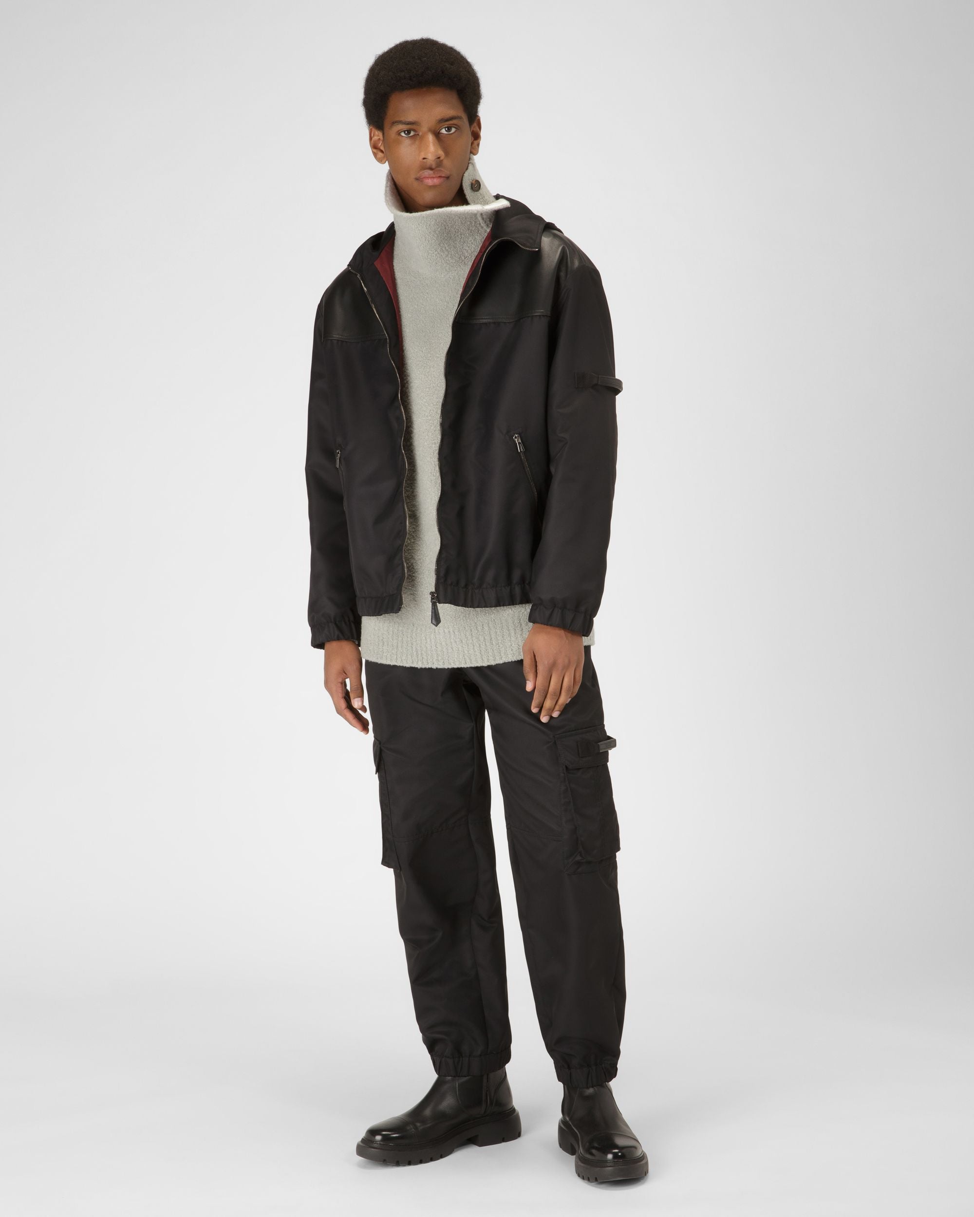 Bally Global - Recycled Nylon Bomber Jacket In Black - Black