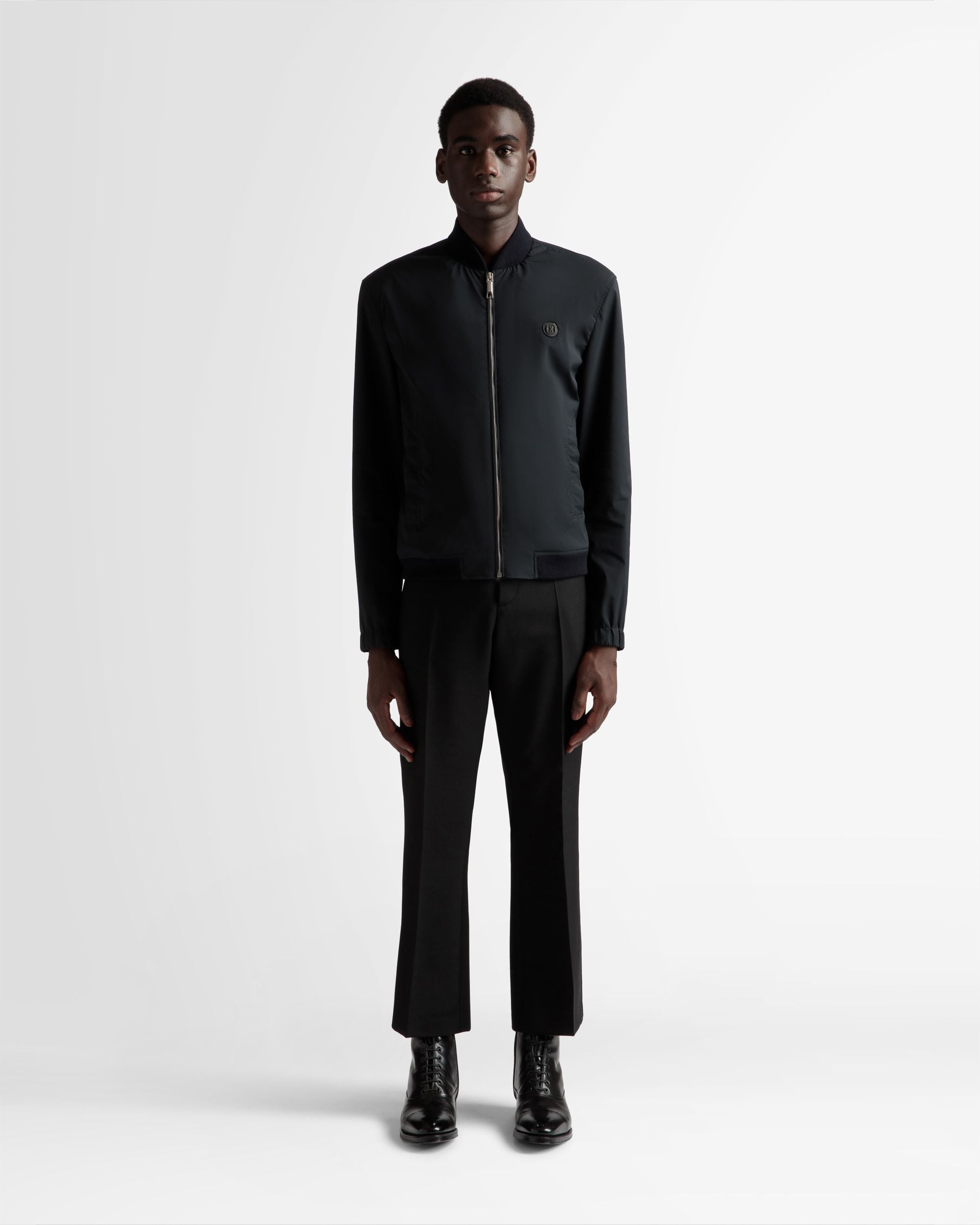 Bally Global - Bomber Jacket In Ink Fabric - Blue