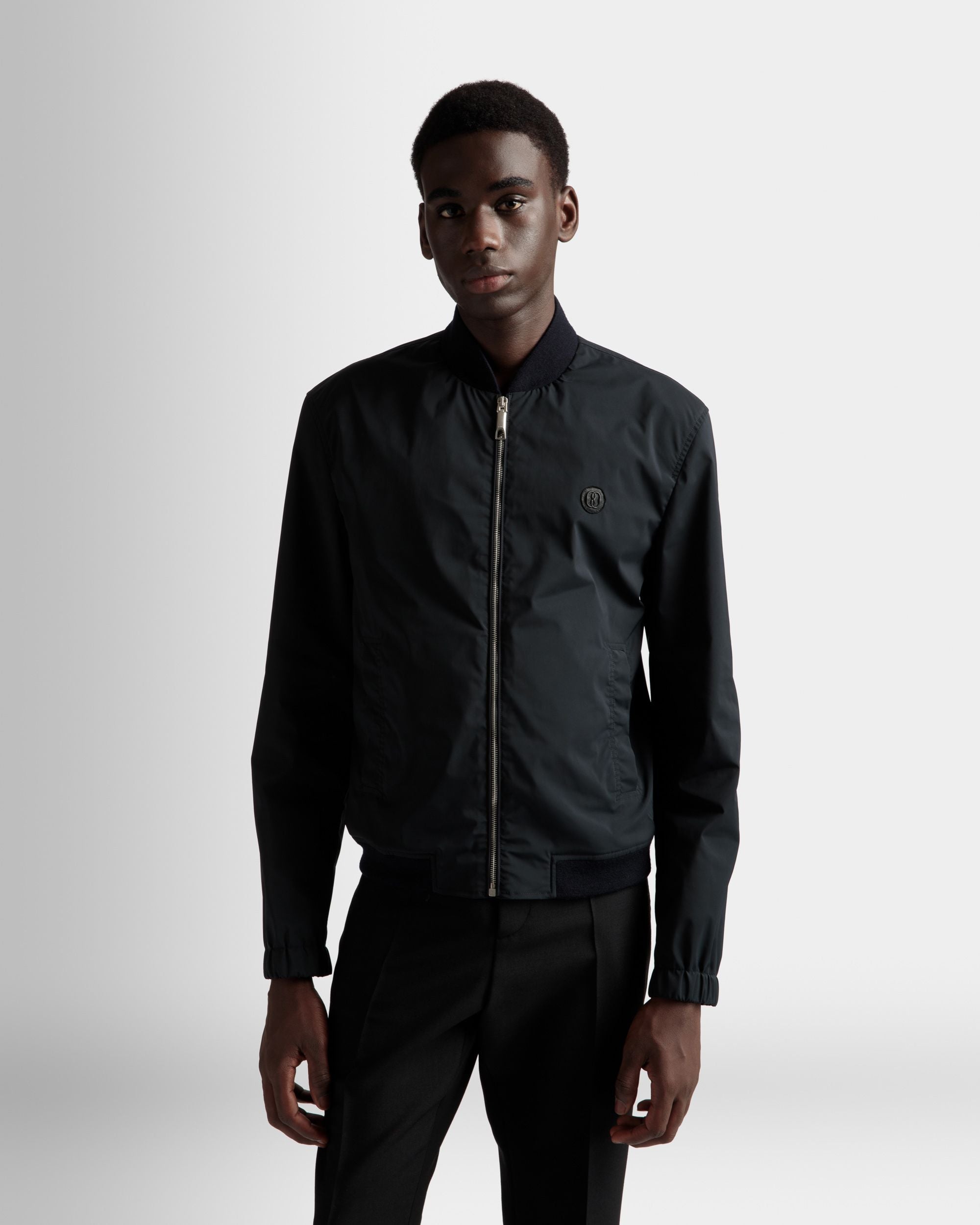 Bally Global - Bomber Jacket In Ink Fabric - Blue