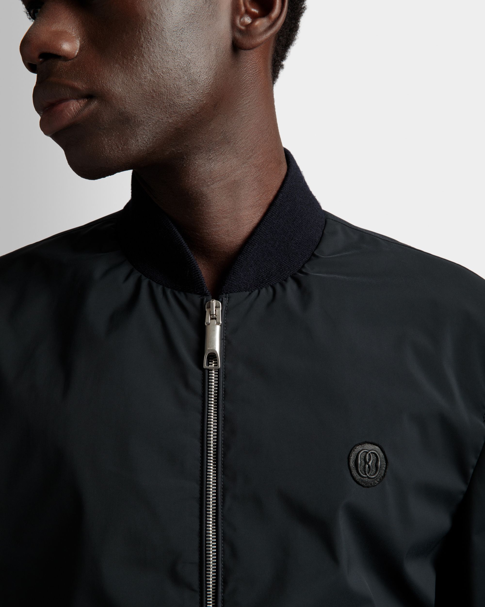 Bally Global - Bomber Jacket In Ink Fabric - Blue