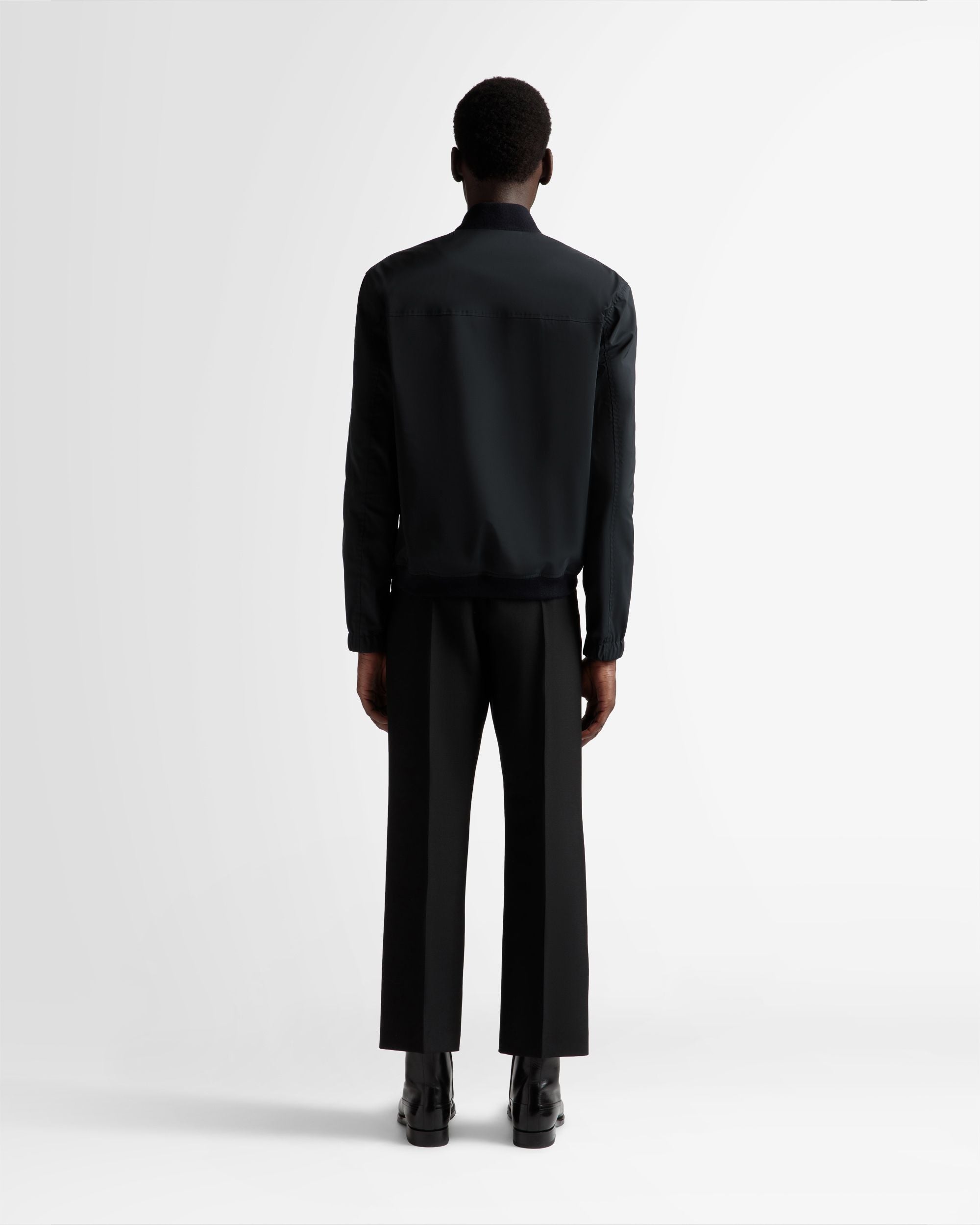 Bally Global - Bomber Jacket In Ink Fabric - Blue