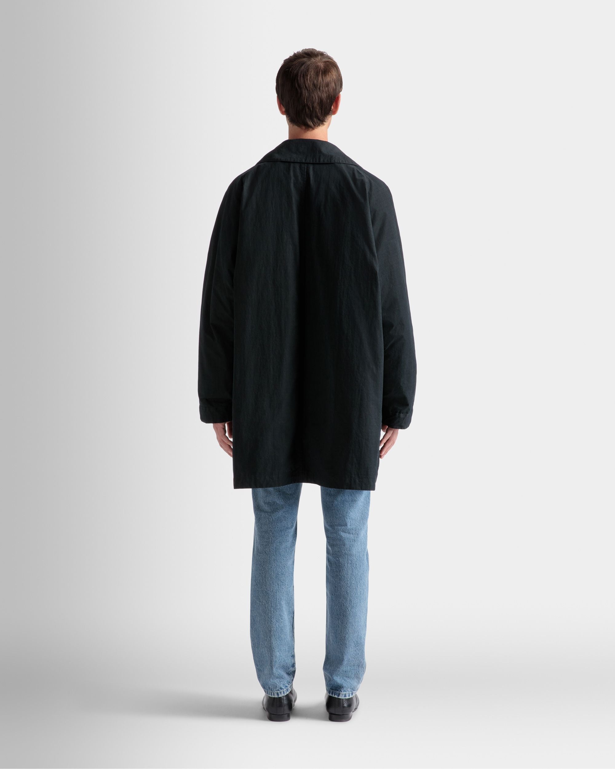 Bally Global - Duster Coat In Black Polyamide - Black