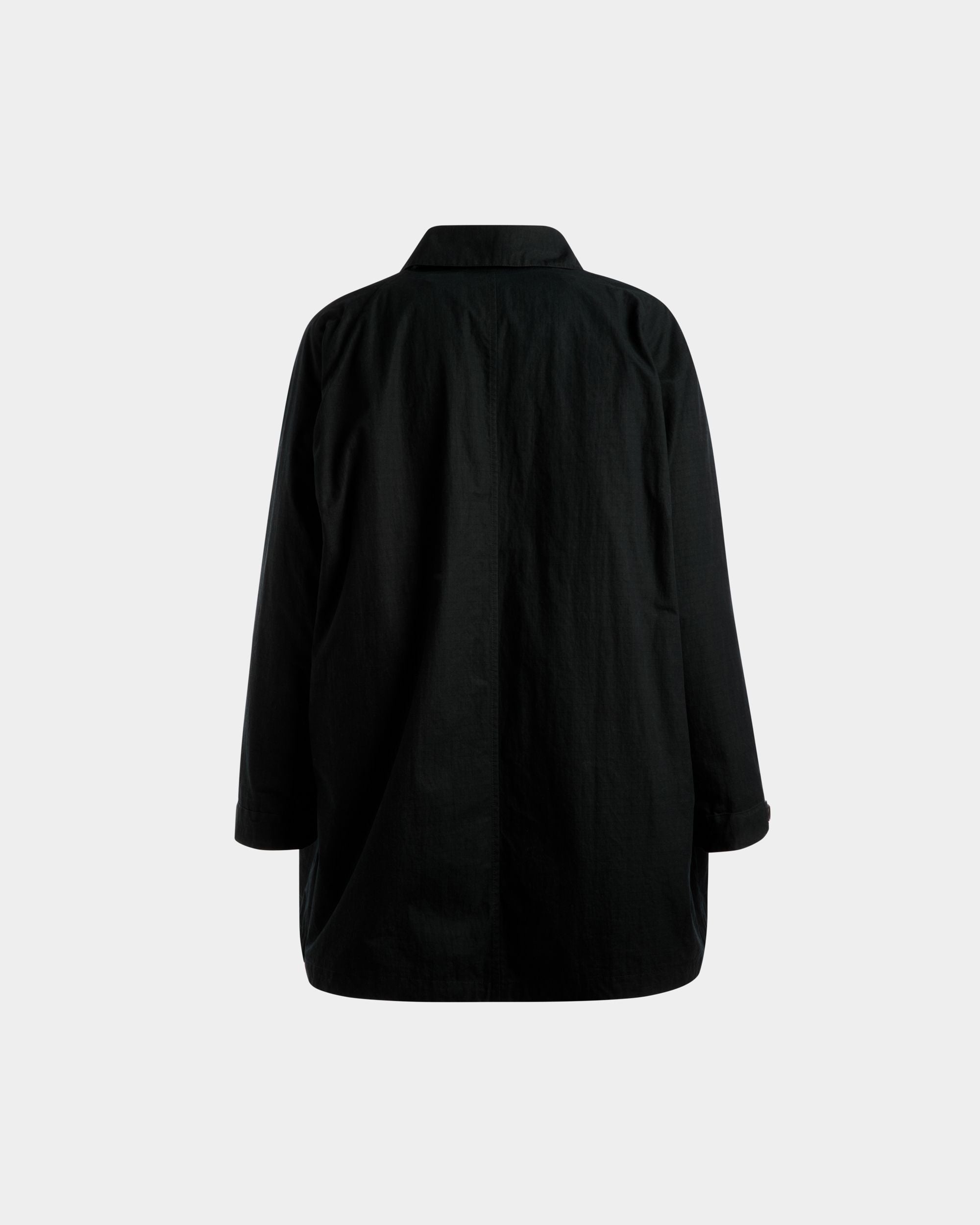 Bally Global - Duster Coat In Black Polyamide - Black