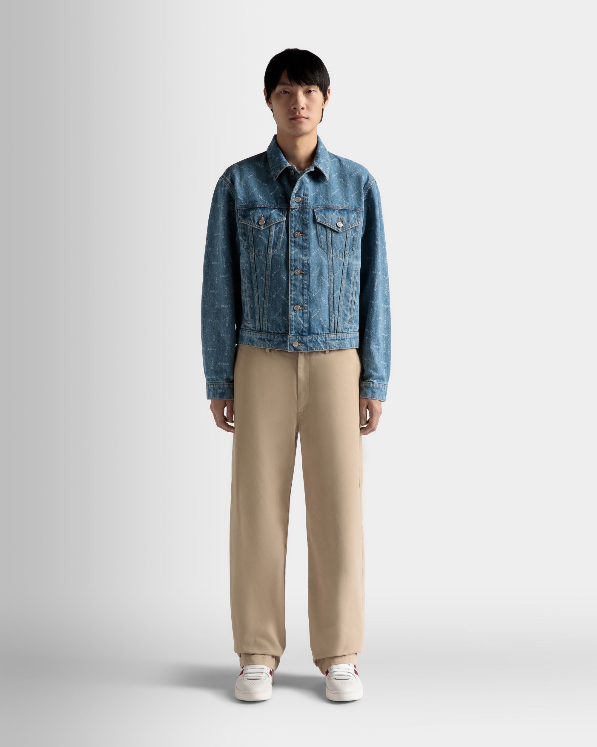 Bally Global - Denim Jacket In Light Blue Cotton - Blue